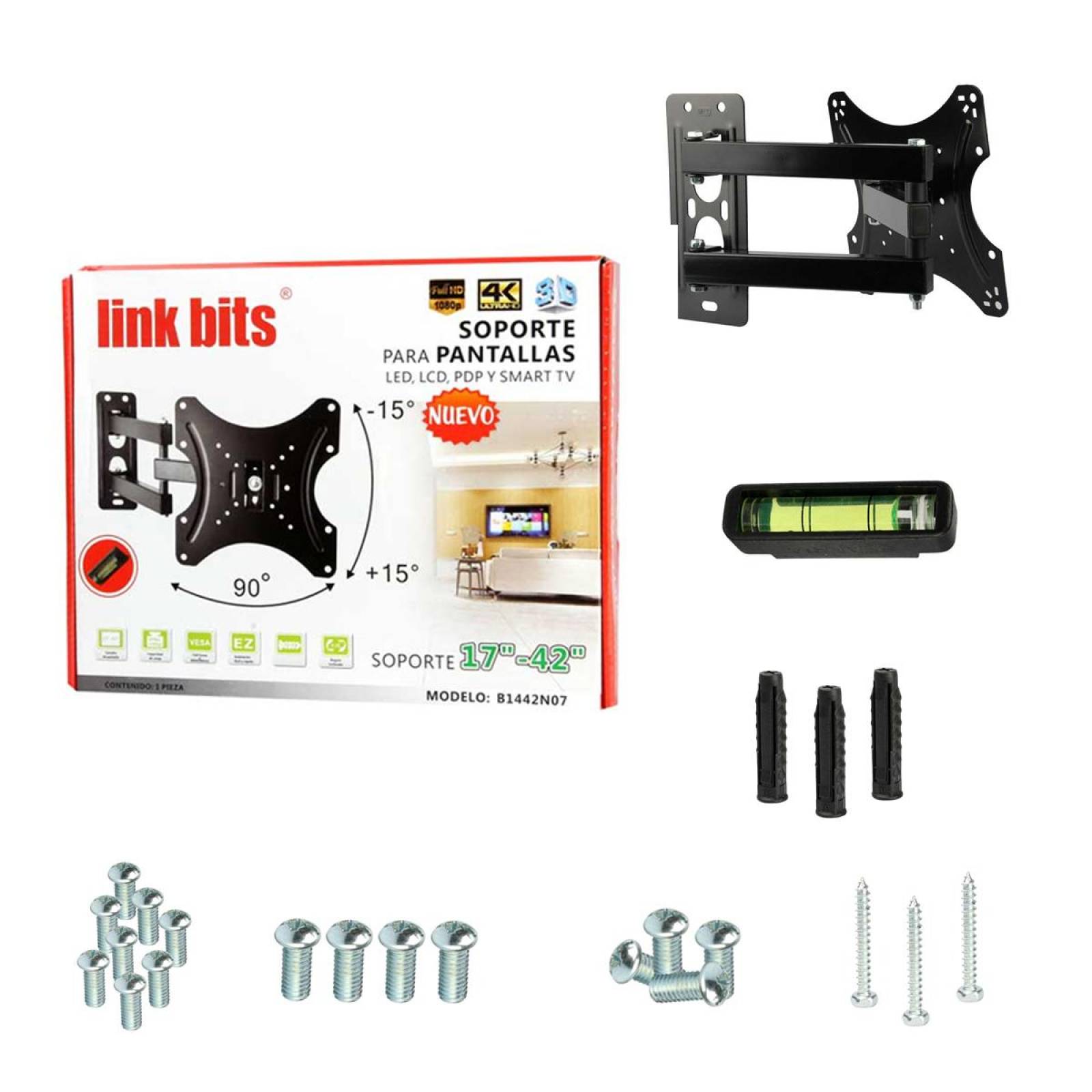 Soporte Articulado Para Pantalla De TV De 17" a 42" 18 KG (B1442N07) 