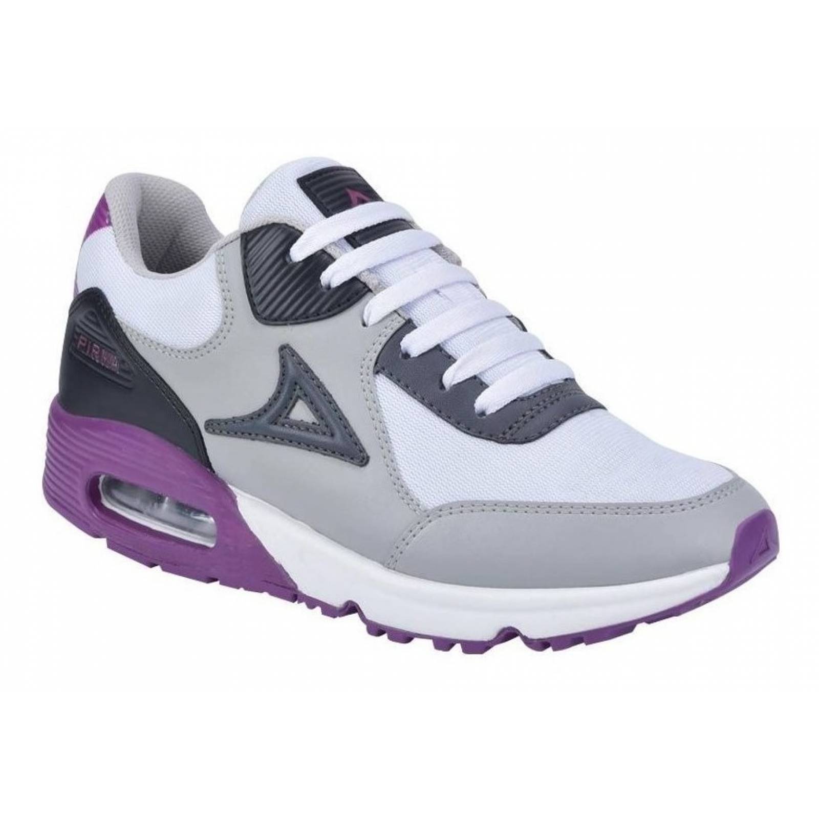 Tenis Casual Pirma Brasil 5503 Color Gris/morado De Moda