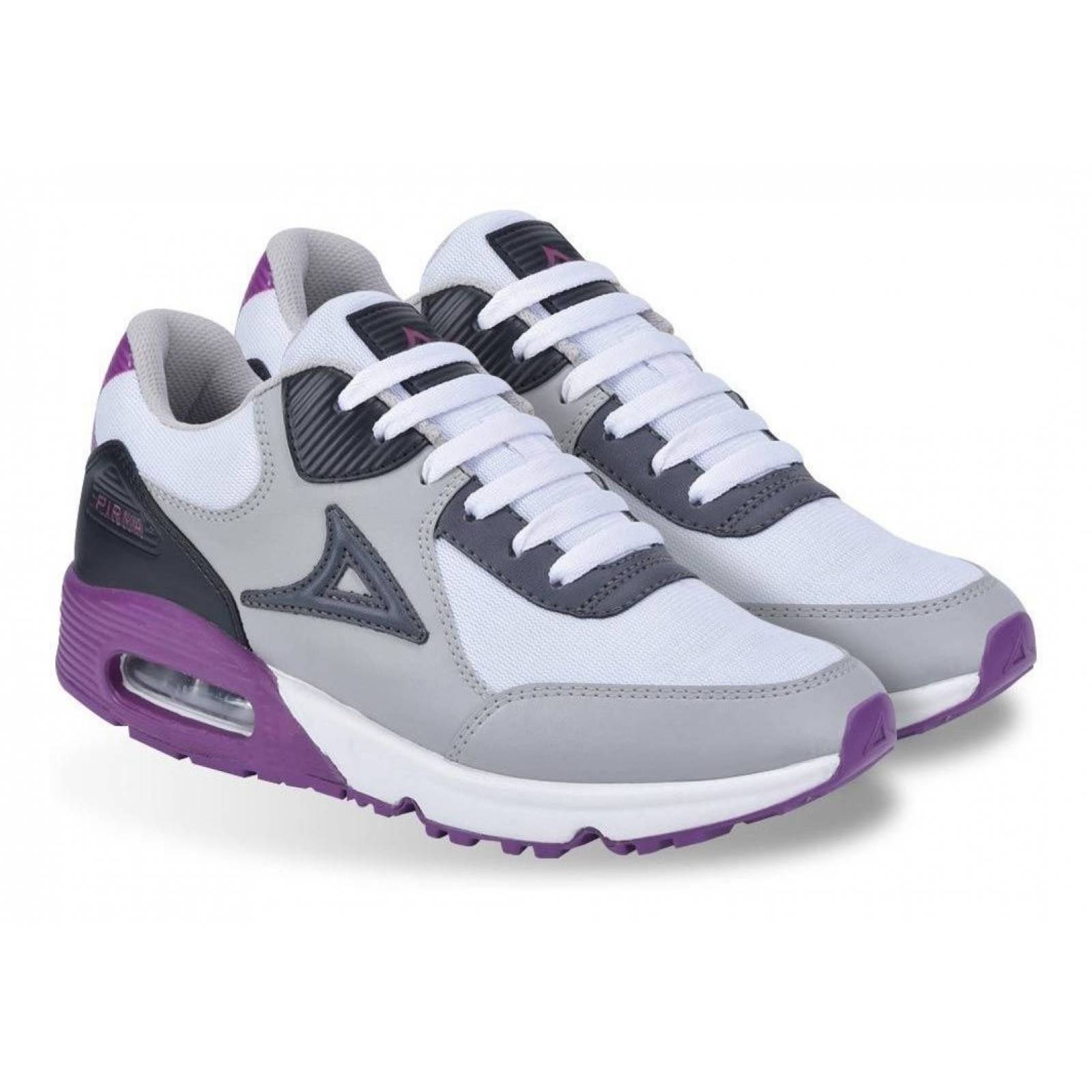 Tenis Casual Pirma Brasil 5503 Color Gris/morado De Moda