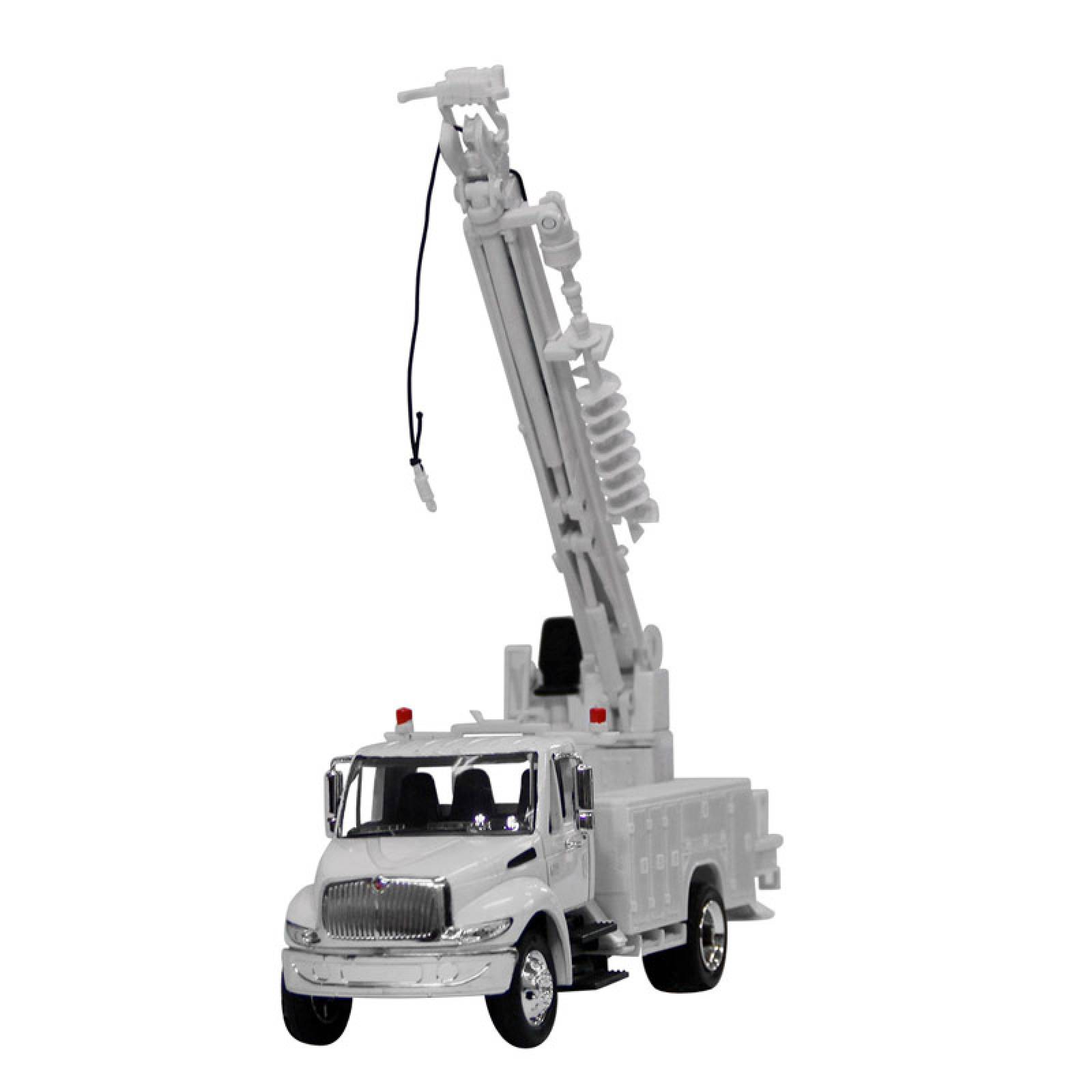 TRACTOCAMION INTERNATIONAL 4300 BLANCO GRUA DIGGER ESCALA 1:43