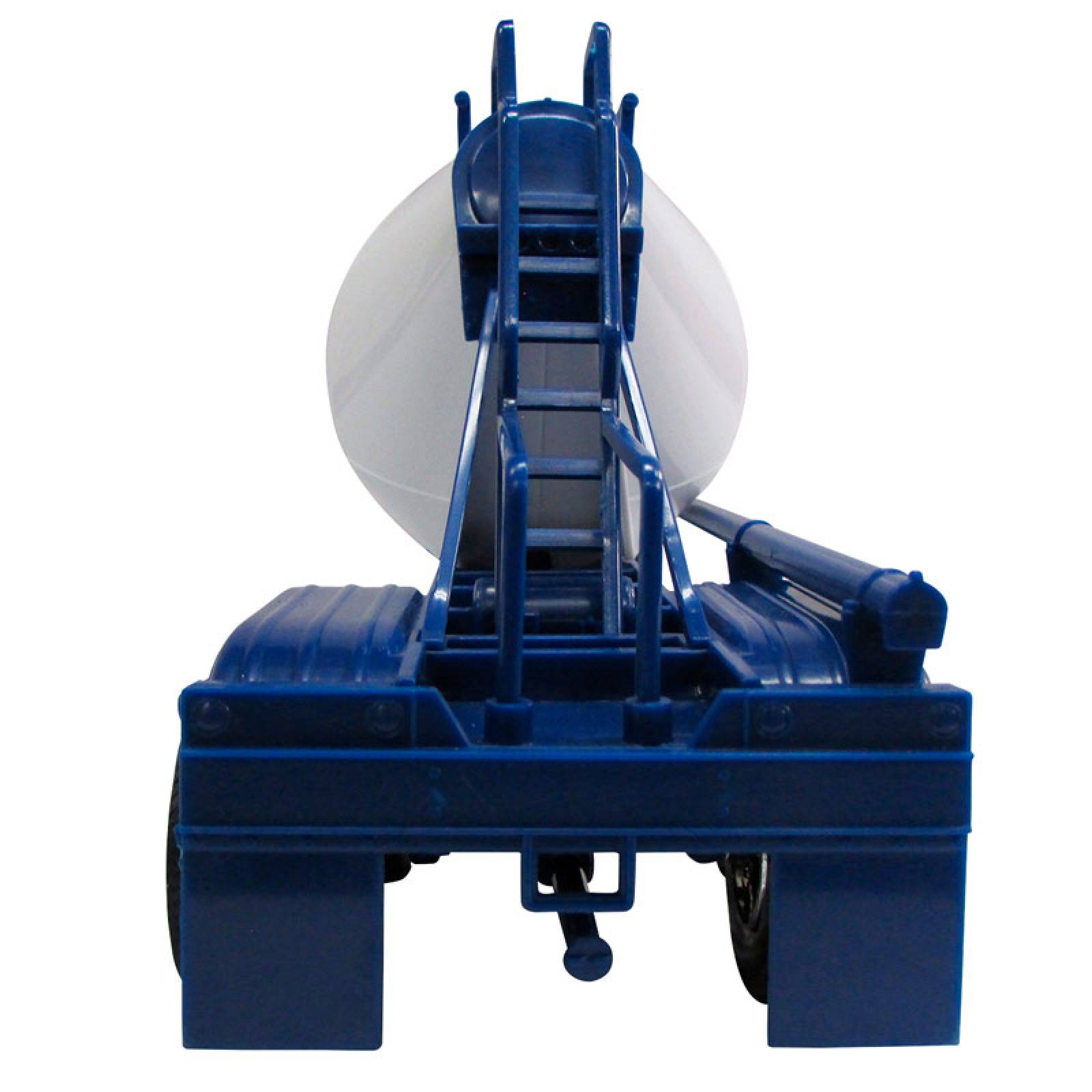 TRACTOCAMION PETERBILT 379 AZUL CON TOLVA CEMENTERA ESCALA 1:32