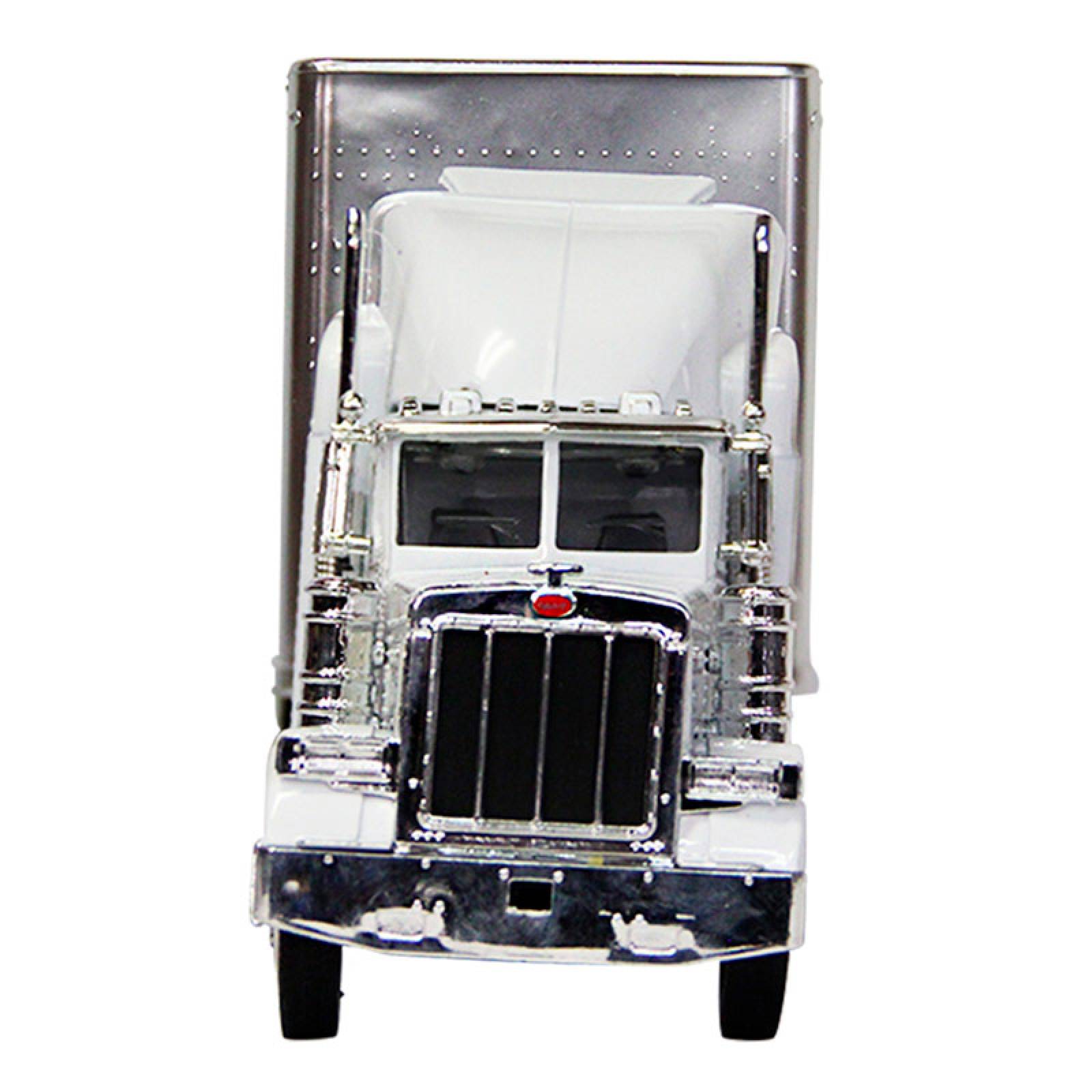 TRACTOCAMION PETERBILT 379 BLANCO CON REMOLQUE PARA GANADO ESCALA 1:32