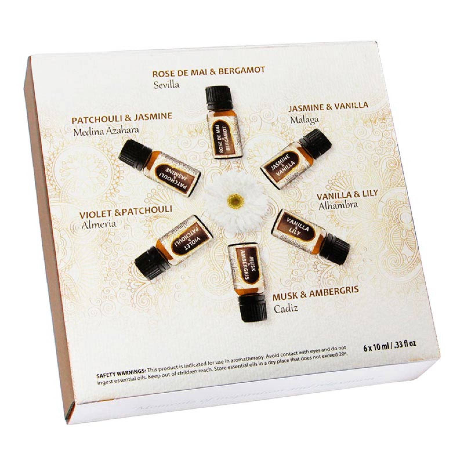 KIT REPUESTOS PARA DIFUSOR AIR NATUR HOME "AL-ANDALUS" 6 ESENCIAS 10 ML C/U