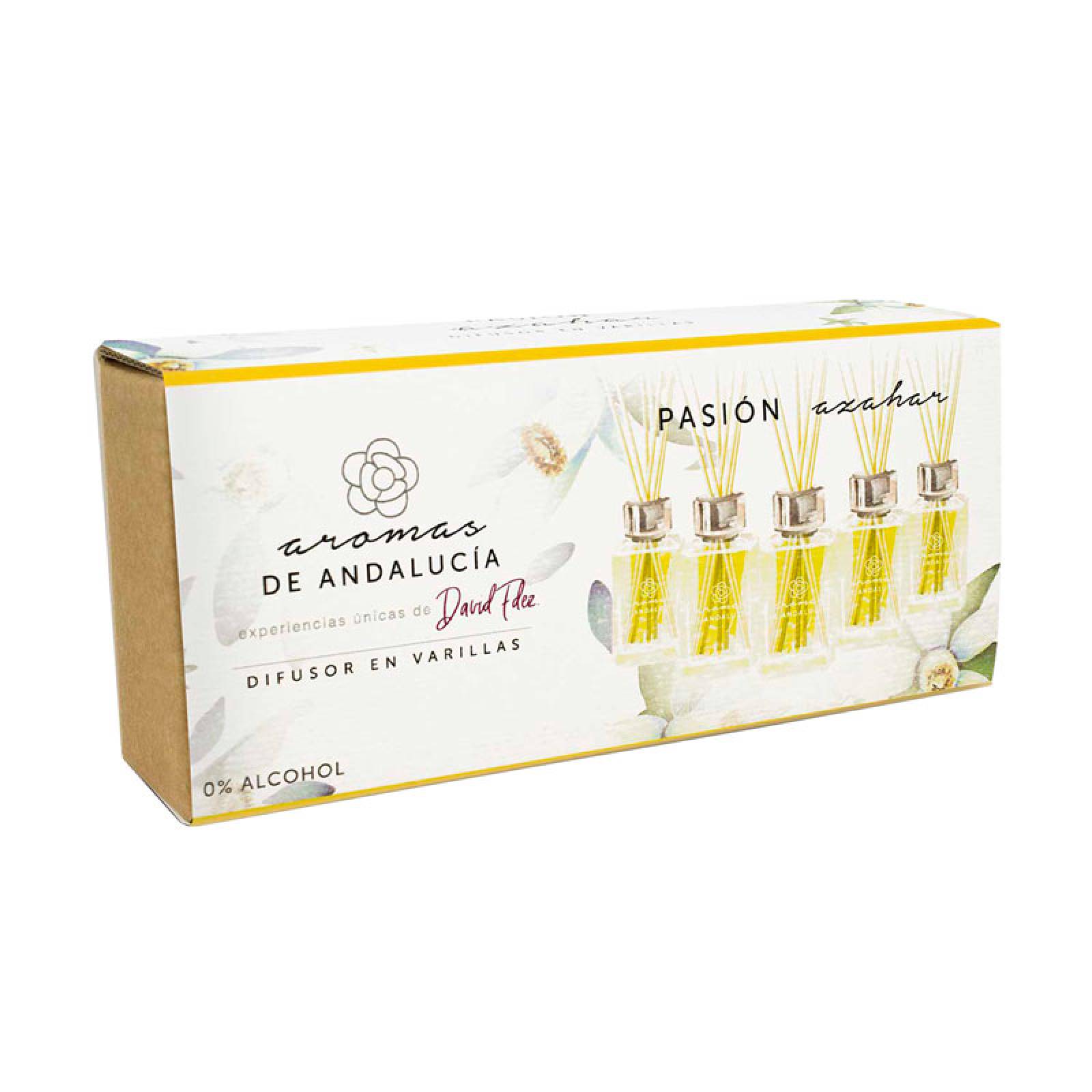 KIT DIFUSOR EN VARILLAS AROMA AZAHAR 5 PZAS 30 ML