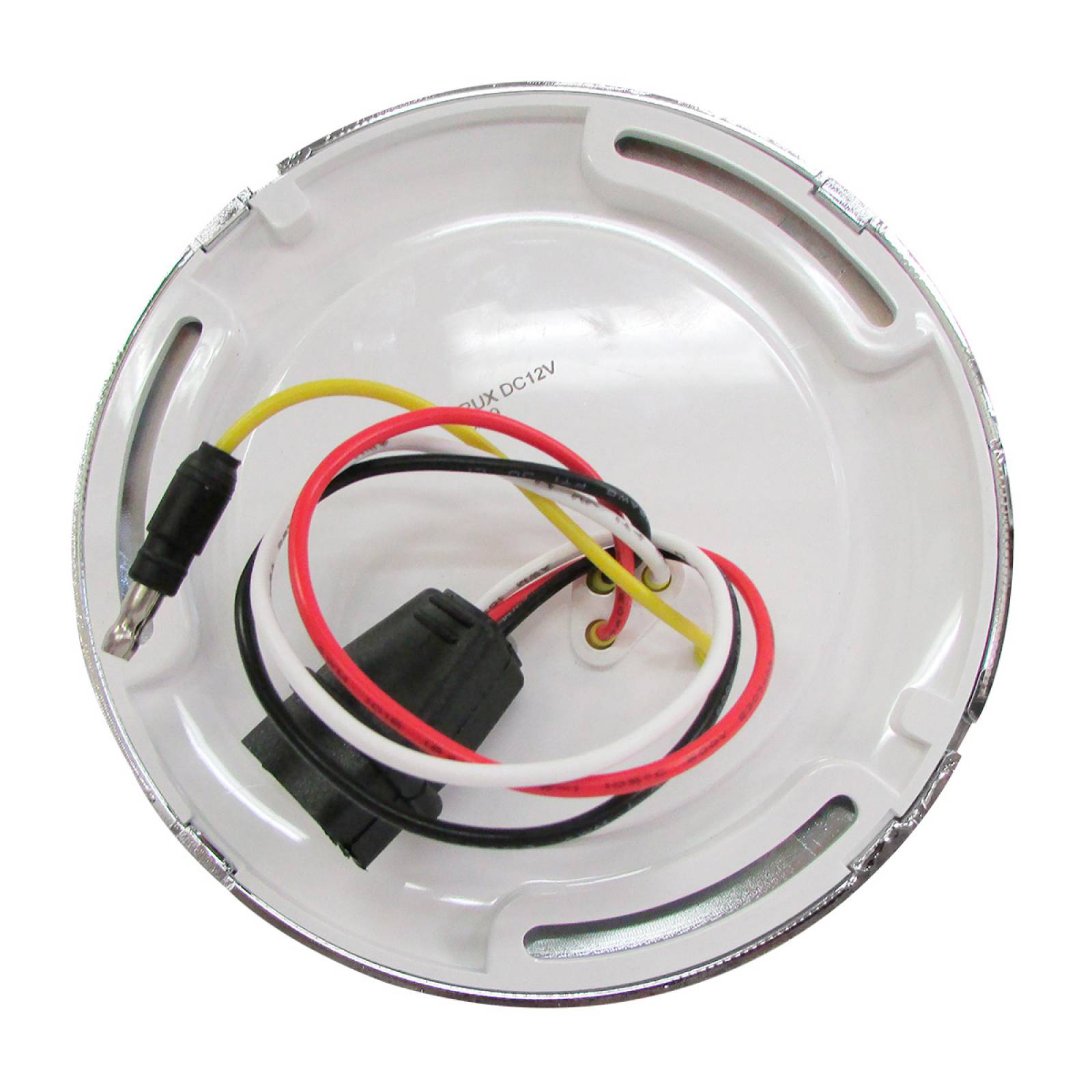 PLAFON REDONDO DE 49 LEDS ROJO/AZUL CON BISEL CROMADO ALTA/BAJA DE 4 PG