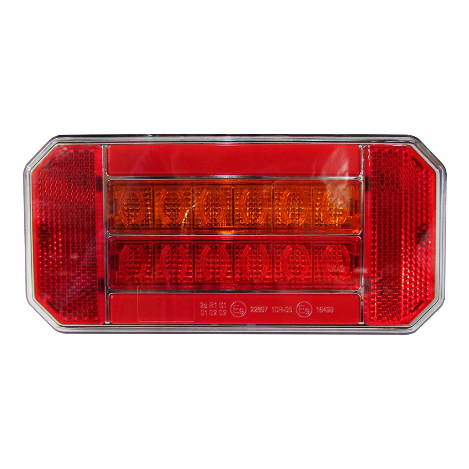 PLAFON RECTANGULAR DE LED CON REFLEJANTE REVERSERO IZQUIERDO ROJO/BLANCO 6.5 PG