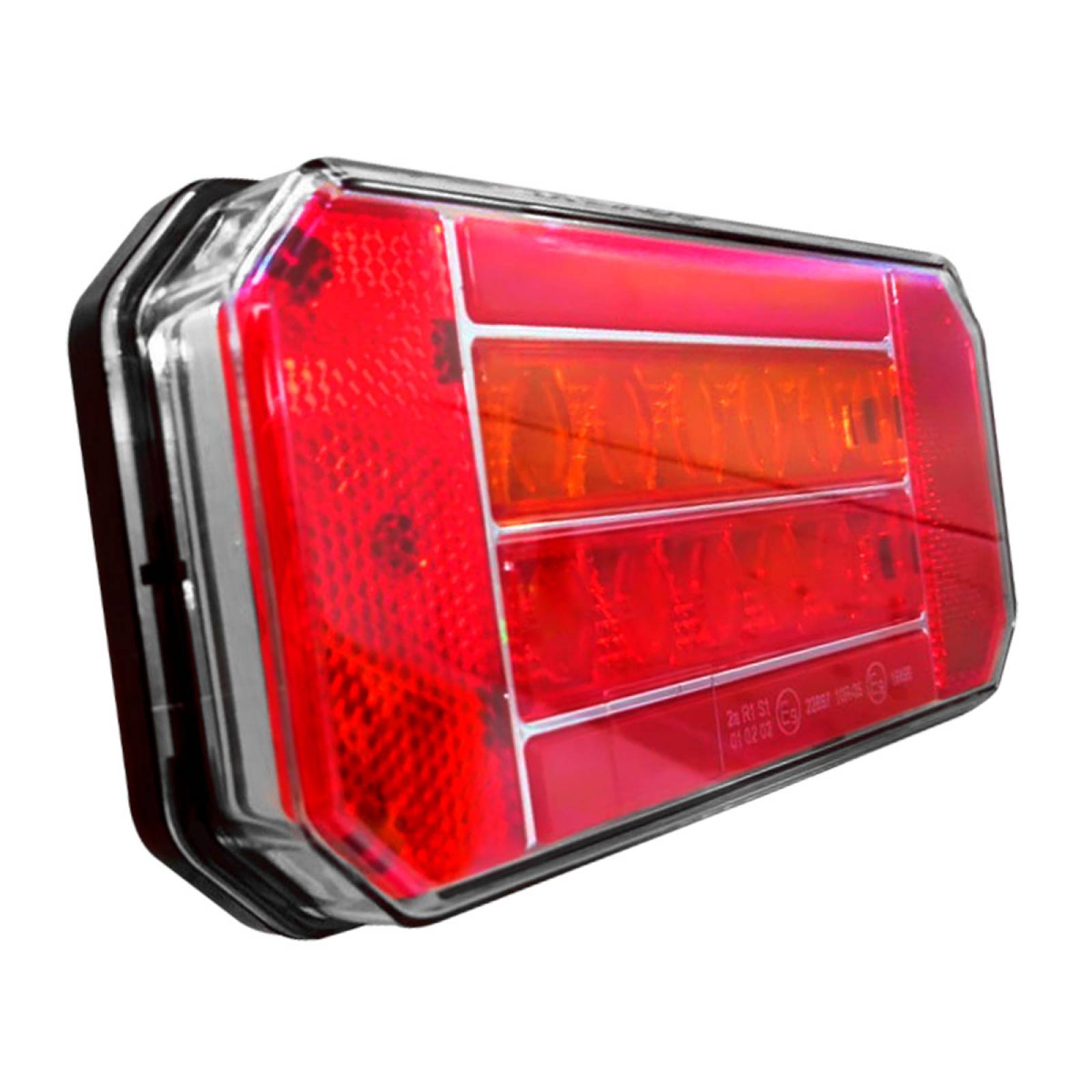 PLAFON RECTANGULAR DE LED CON REFLEJANTE REVERSERO IZQUIERDO ROJO/BLANCO 6.5 PG