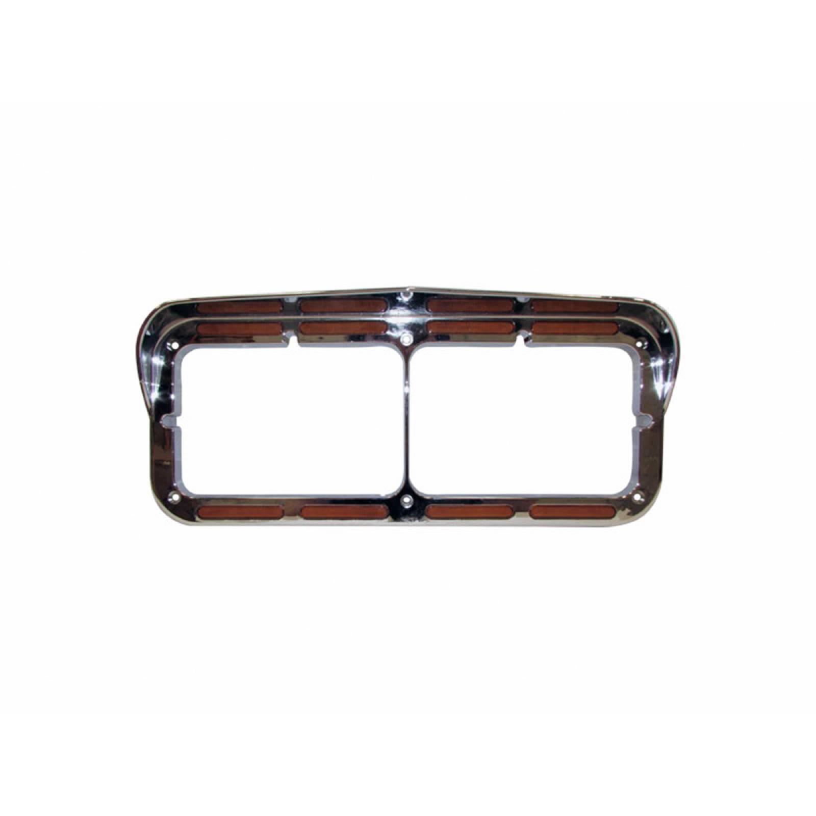 BISEL DE FARO PARA KENWORTH T600/T800 DE 32 LEDS AMBAR CROMADO