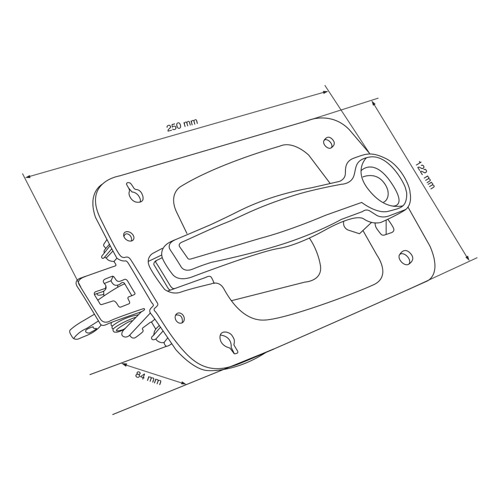 JALADERA DE PUERTA EXTERIOR PARA INTERNATIONAL PROSTAR CROMADA DERECHA