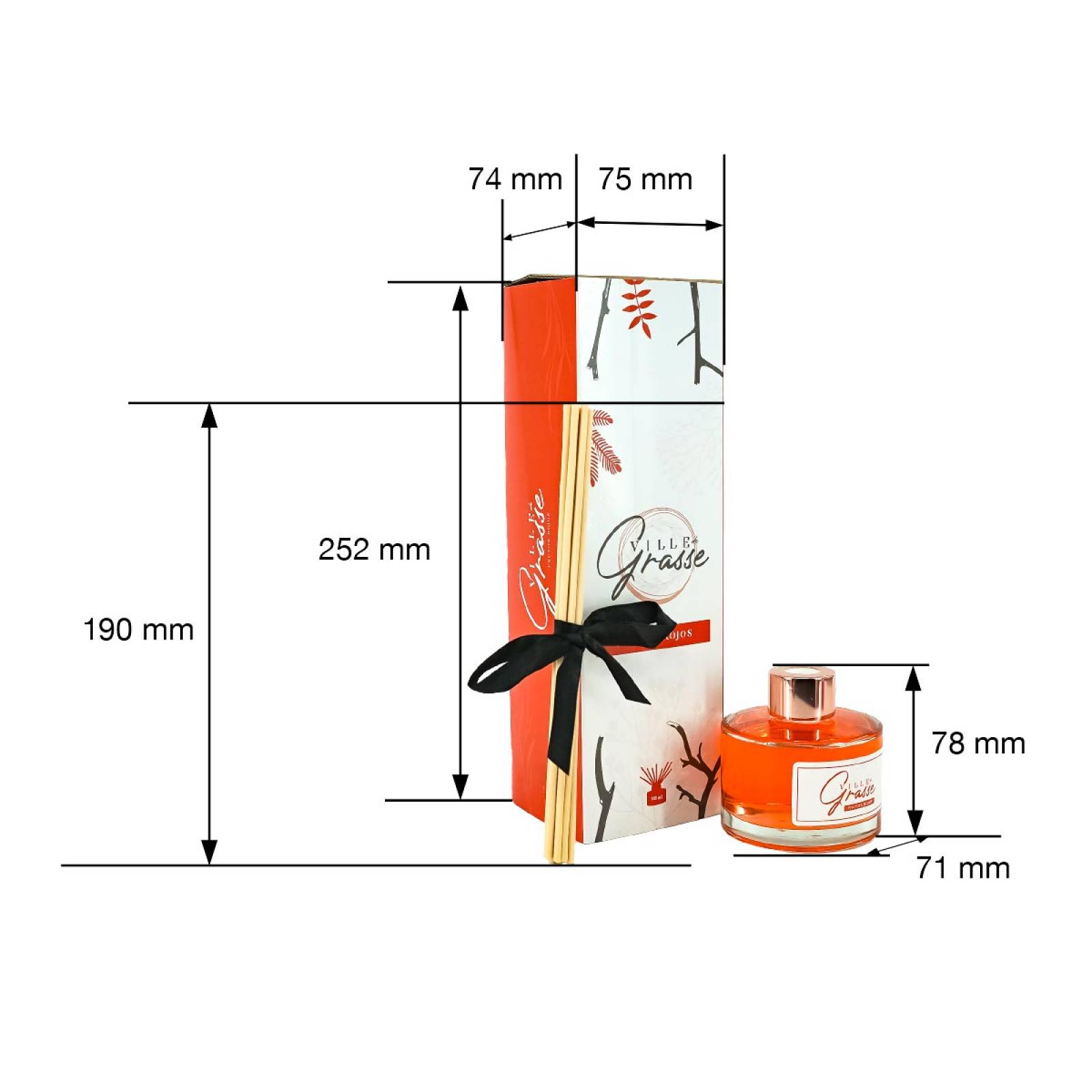 Difusor de Varillas con Esencia Aroma a Frutos Rojos 100 ml
