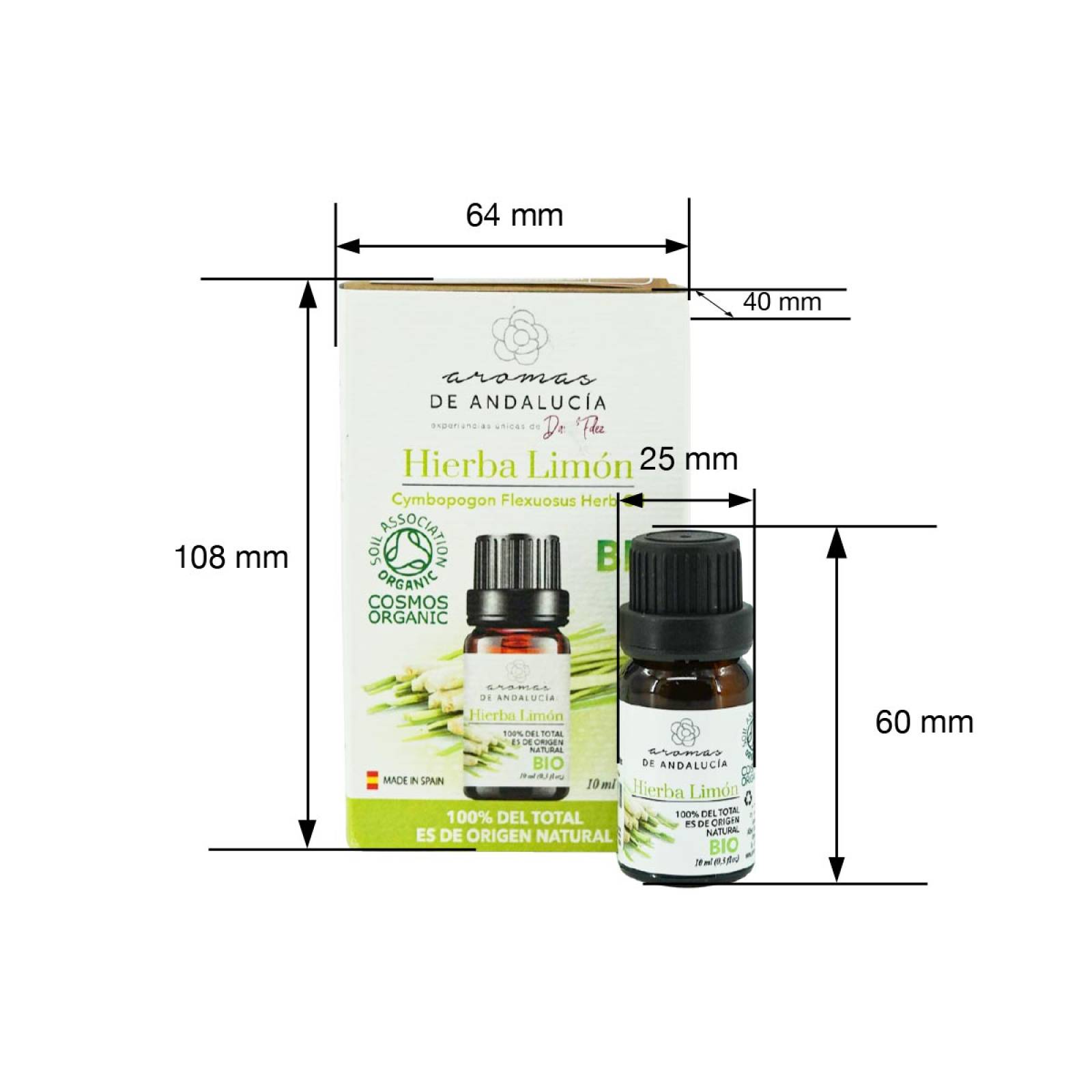 Aceite Esencial BIO Andalucia Aroma a Hierba de Limon 10 ml