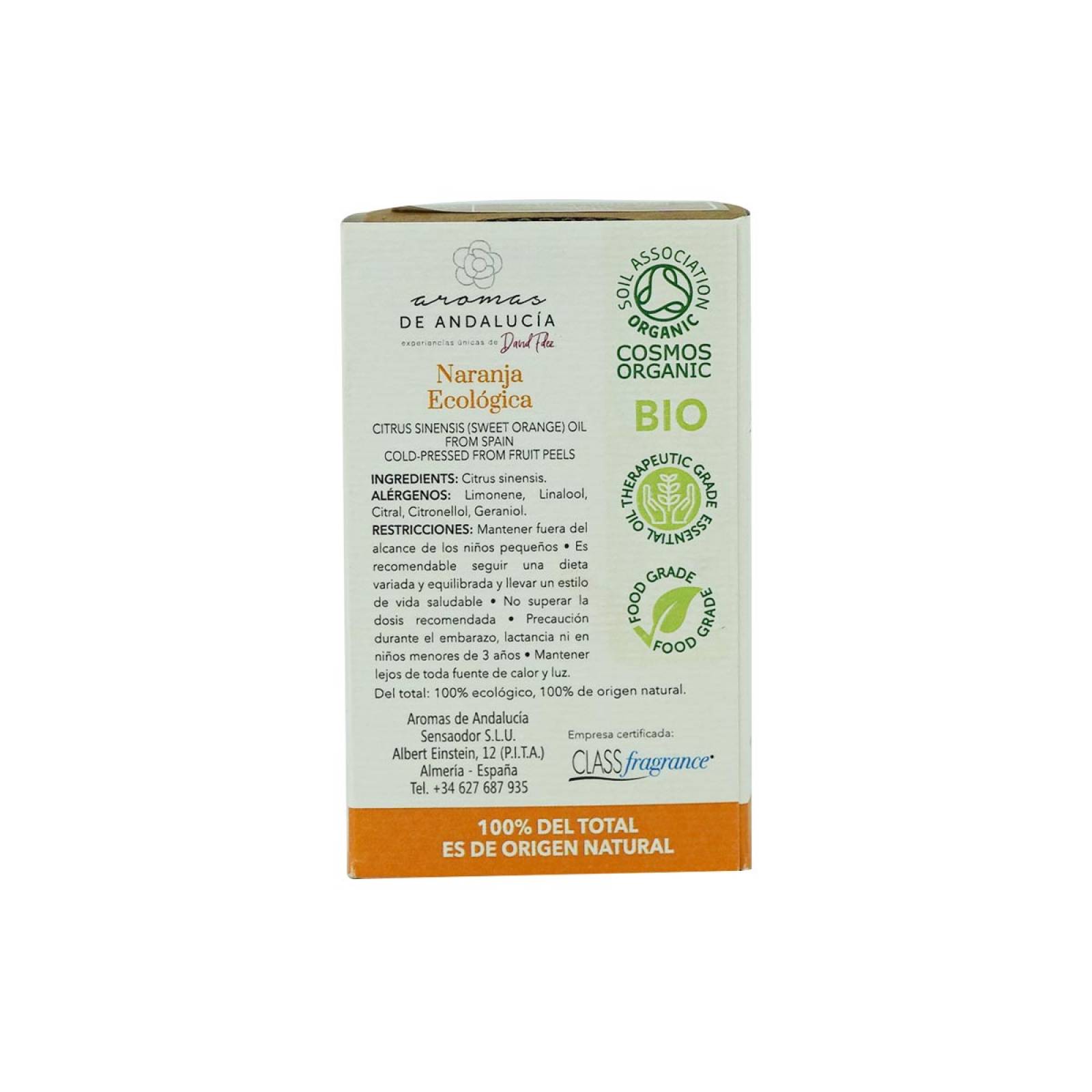 Aceite Esencial BIO Andalucia Aroma a Naranja Dulce 10 ml