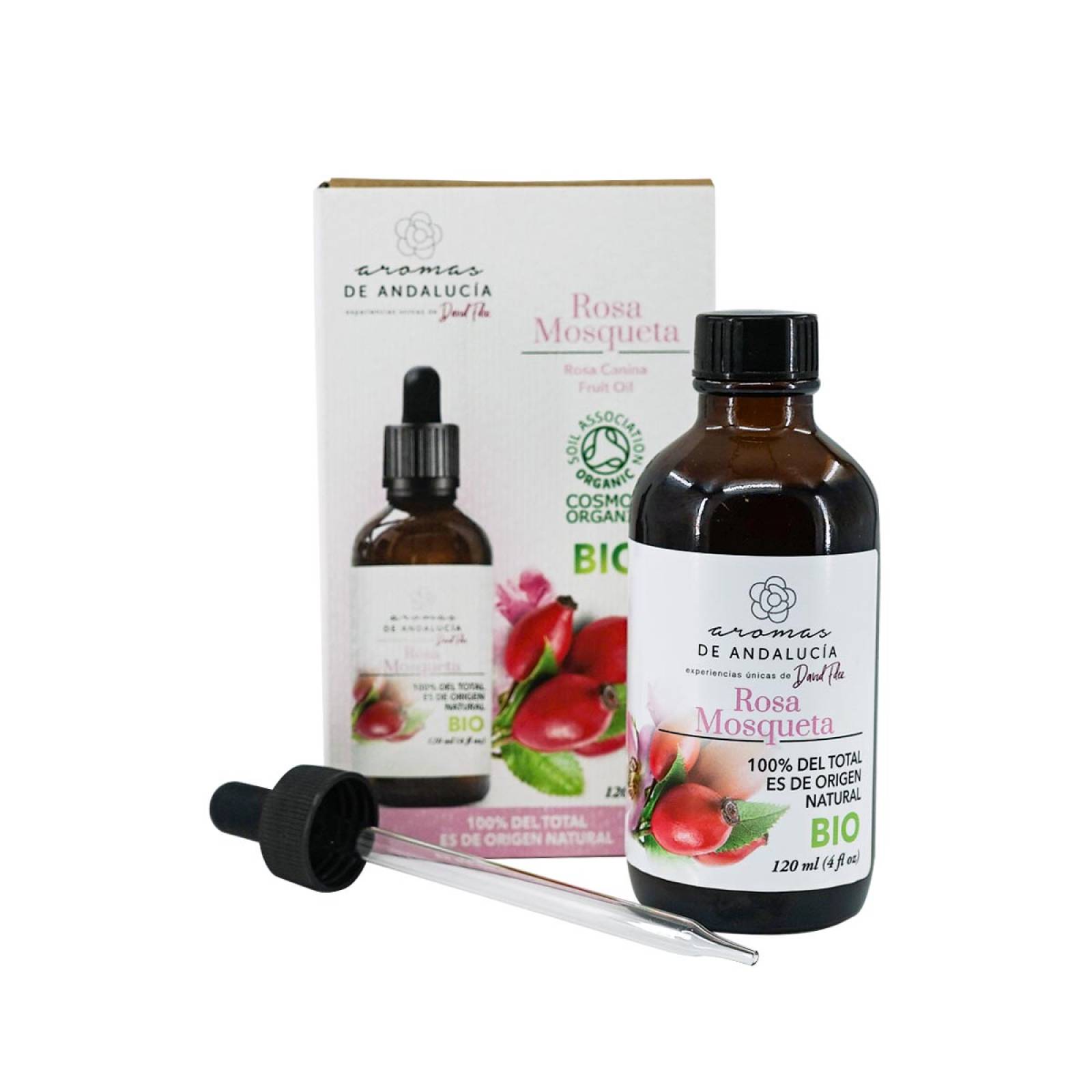 Aceite Vegetal Natural BIO Andalucia Aroma a Rosa Mosqueta 120 ml