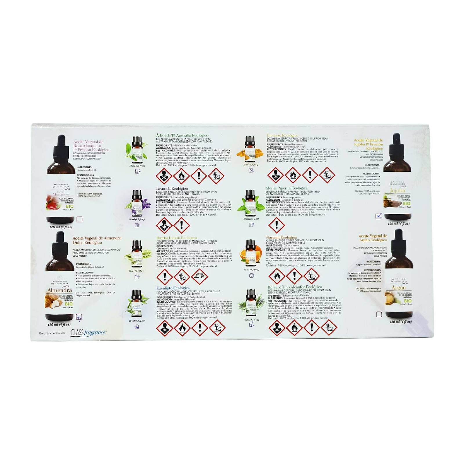 Aceites Esenciales BIO Paquete de 10 piezas de 10 ml Pura Aromaterapia