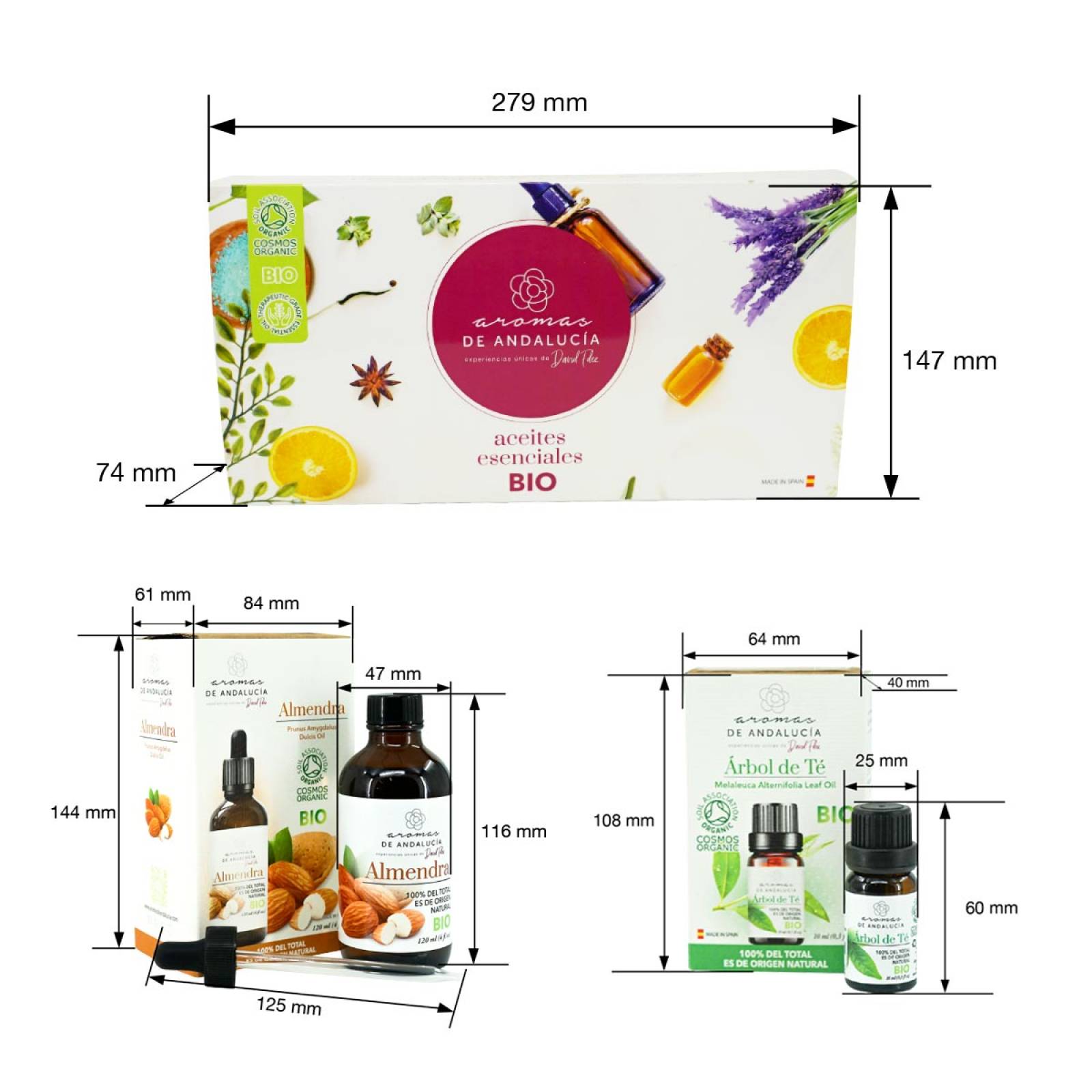 Aceites Esenciales BIO Paquete de 10 piezas de 10 ml Pura Aromaterapia