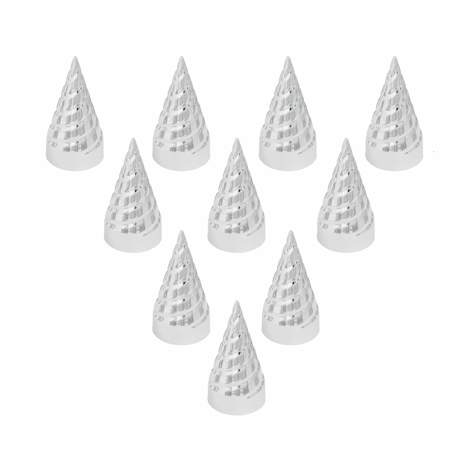 Paquete de 20 capuchones unimont cono espiral Cromado