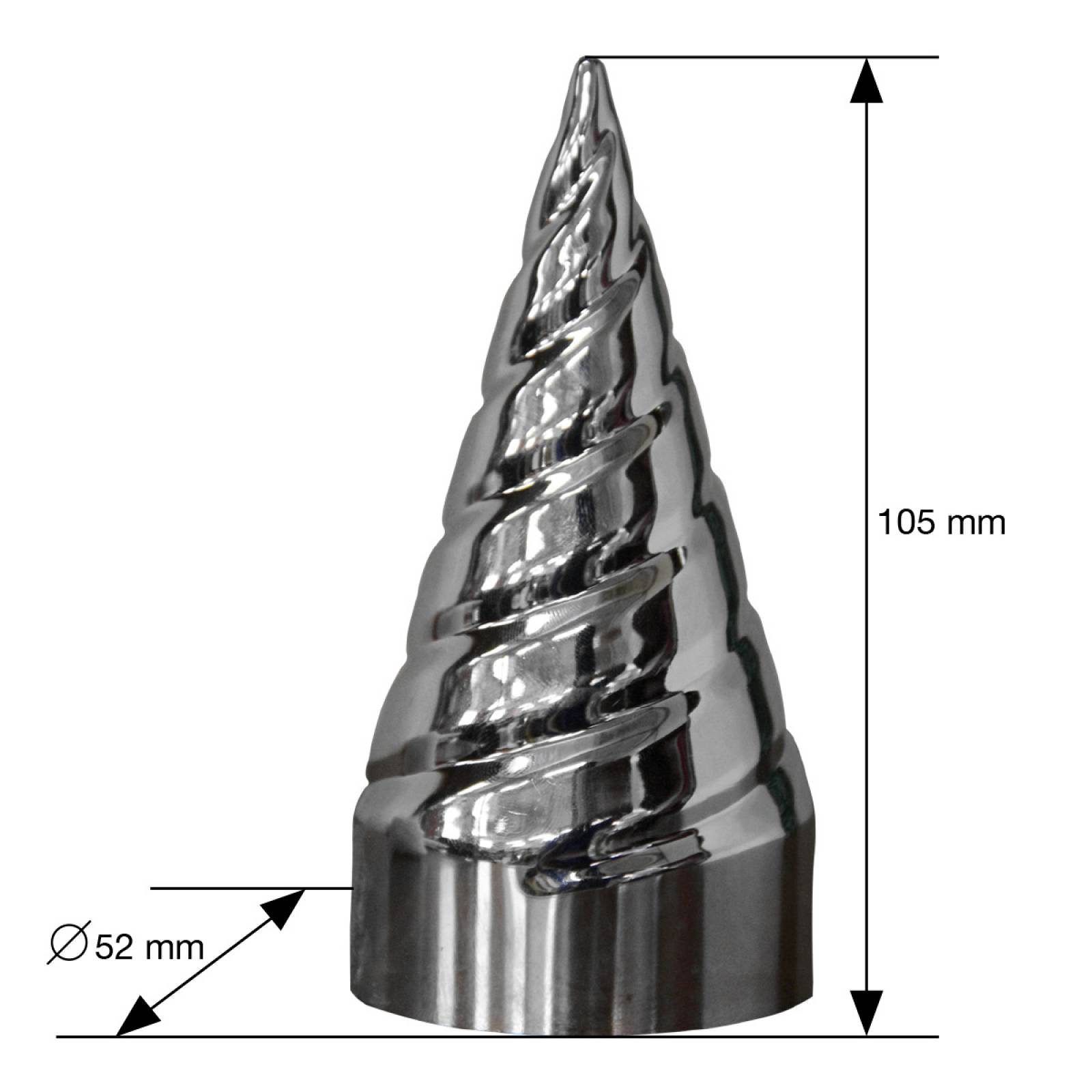 Paquete de 20 capuchones unimont cono espiral Cromado