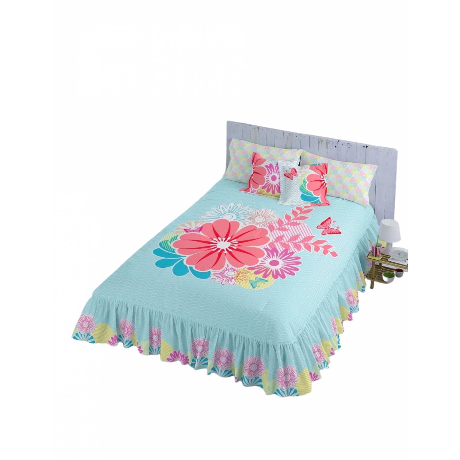 Colcha Competition Bety Azul King Size 4 Pzas.