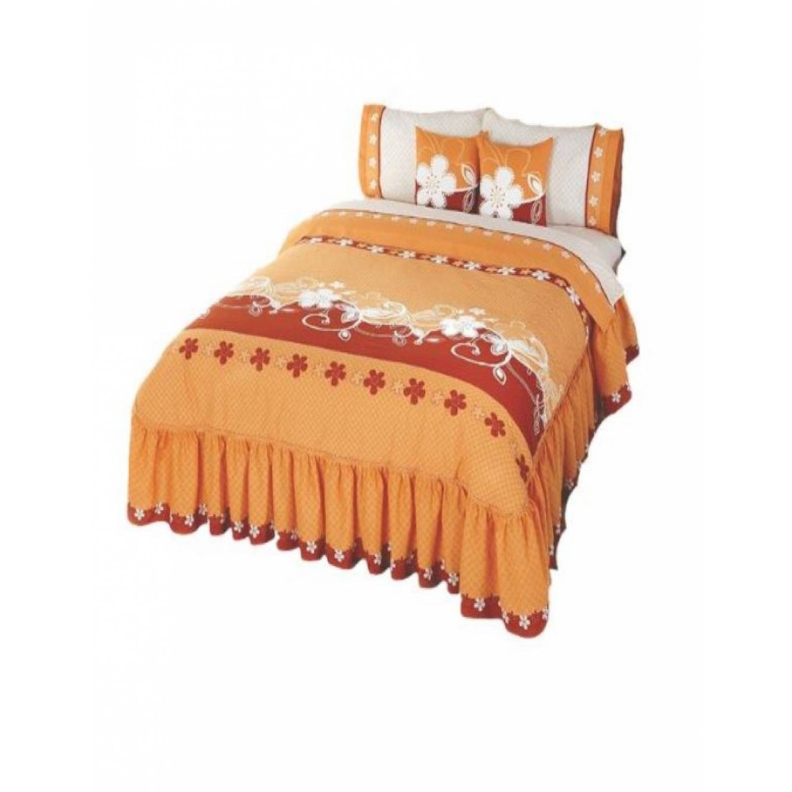 Colcha Competition Linens Becky Naranja Individual 2 Pzas.