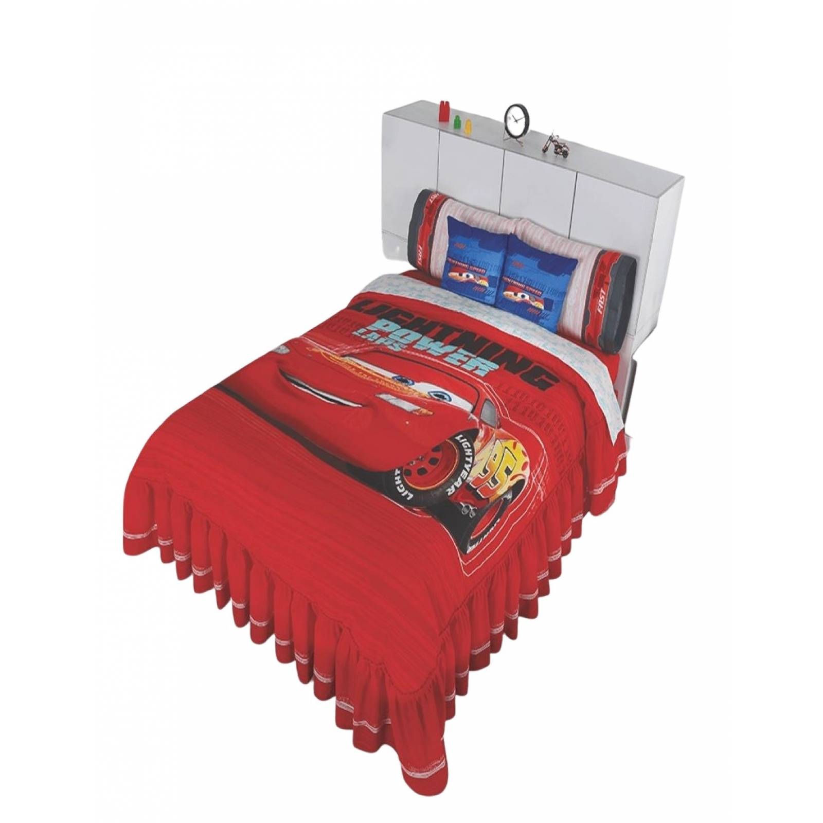 Colcha Competition Linens Cars Power Matrimonial 3 Pzas.