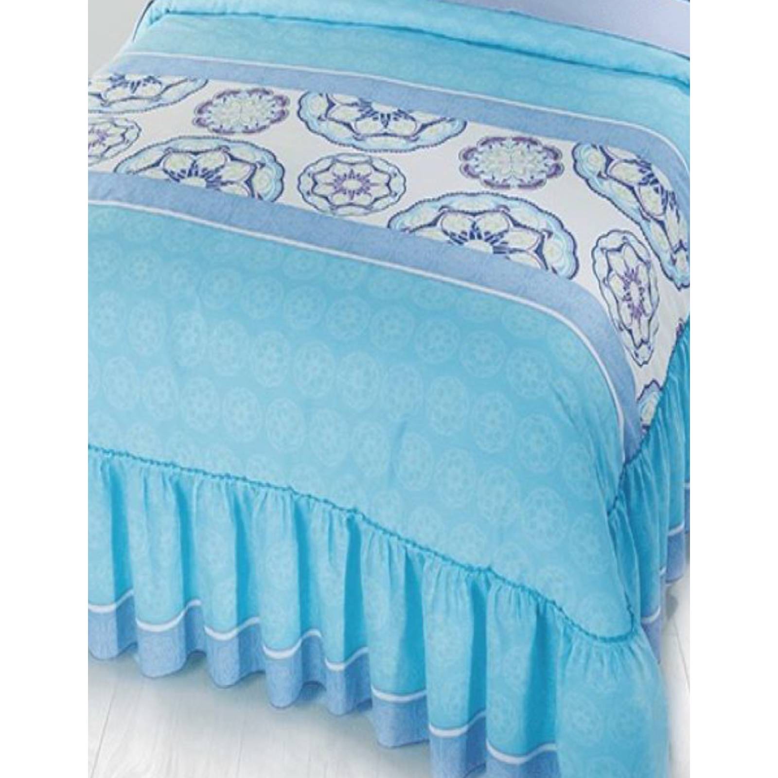 Colcha Competition Linens Gala Azul Individual 3 Pzas.