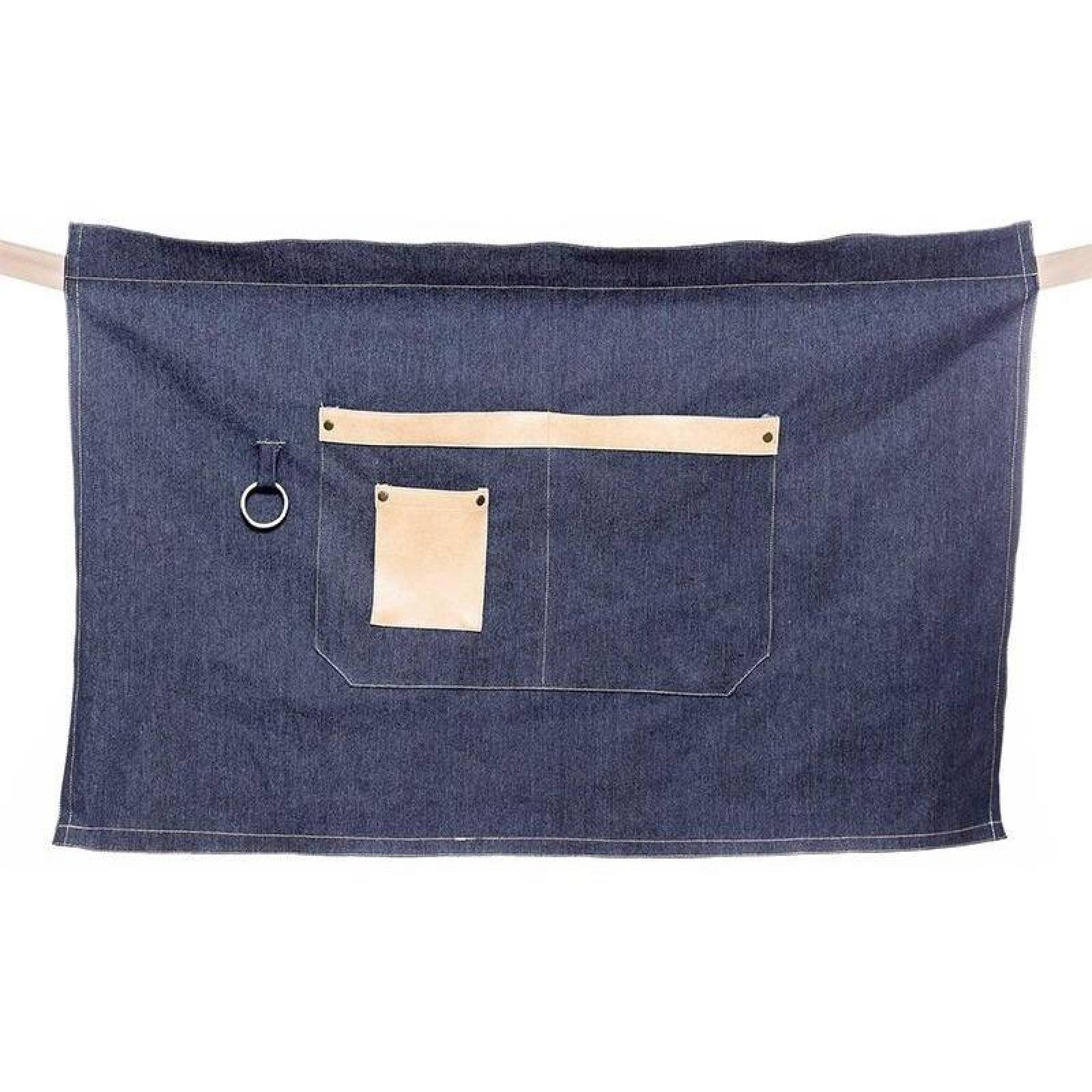 Medio Mandil Pesani Para Chef de Mezcilla Premium Unisex Azul 