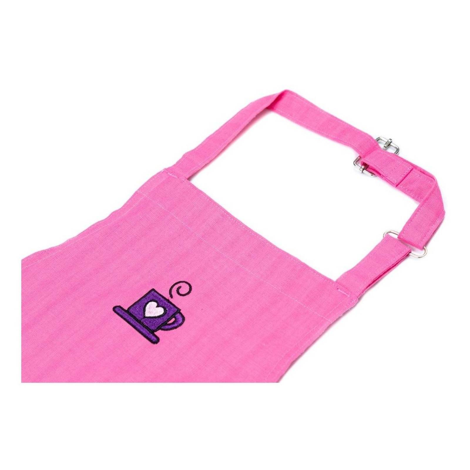 Mandil Delantal Para Niño y Niña Masho, Tamaño Infantil Rosa claro