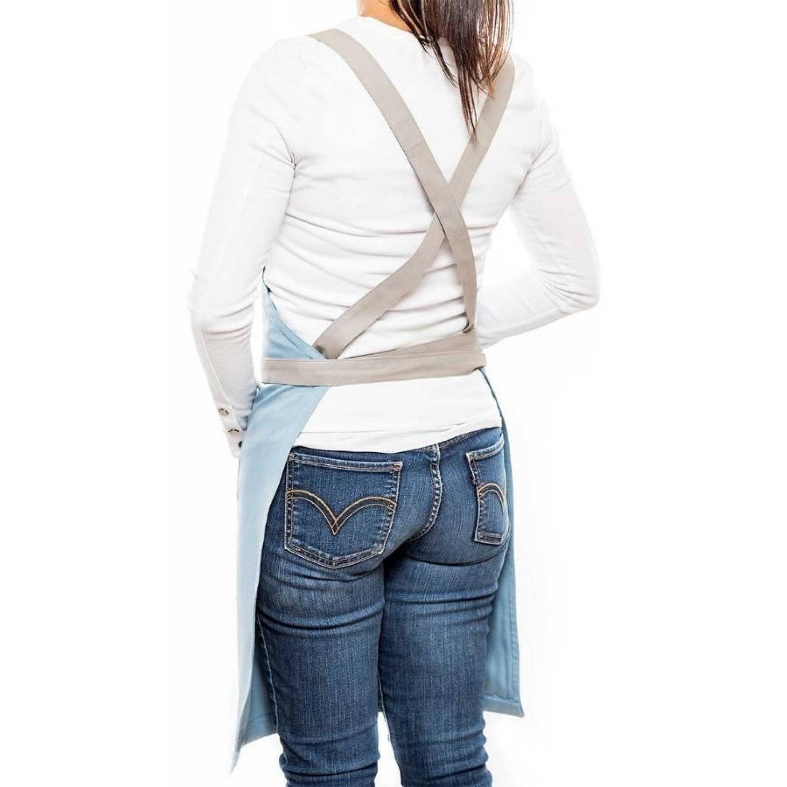 Mandil Para Dama Color Azul Cielo Ps&p 