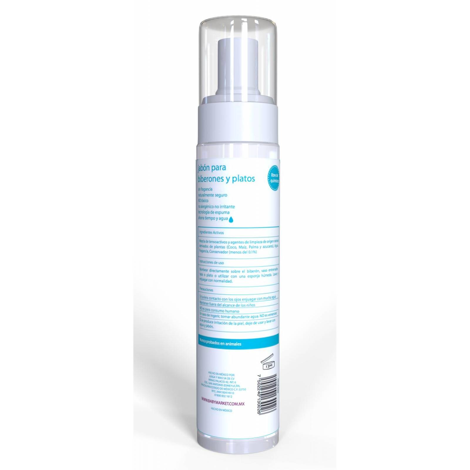 Jabón para Biberones y Platos Bebés Babyleaf, No tóxico