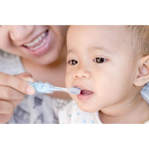 Pasta Dental Para Niños y Bebés Babyleaf, Sin Flúor, Fresa