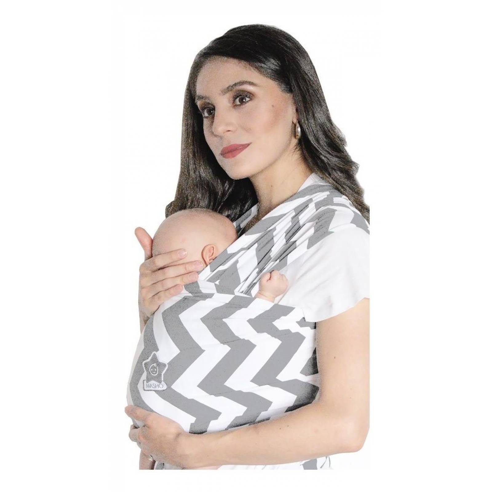 Fular Rebozo Para Bebé Elástico, Elegante Wrap Portabebés ZigZag