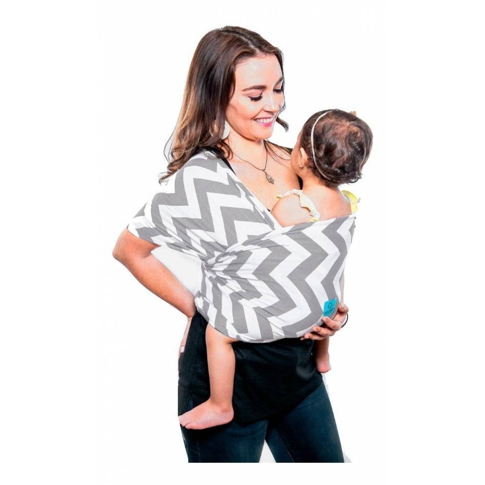 Fular Rebozo Para Bebé Elástico, Elegante Wrap Portabebés ZigZag