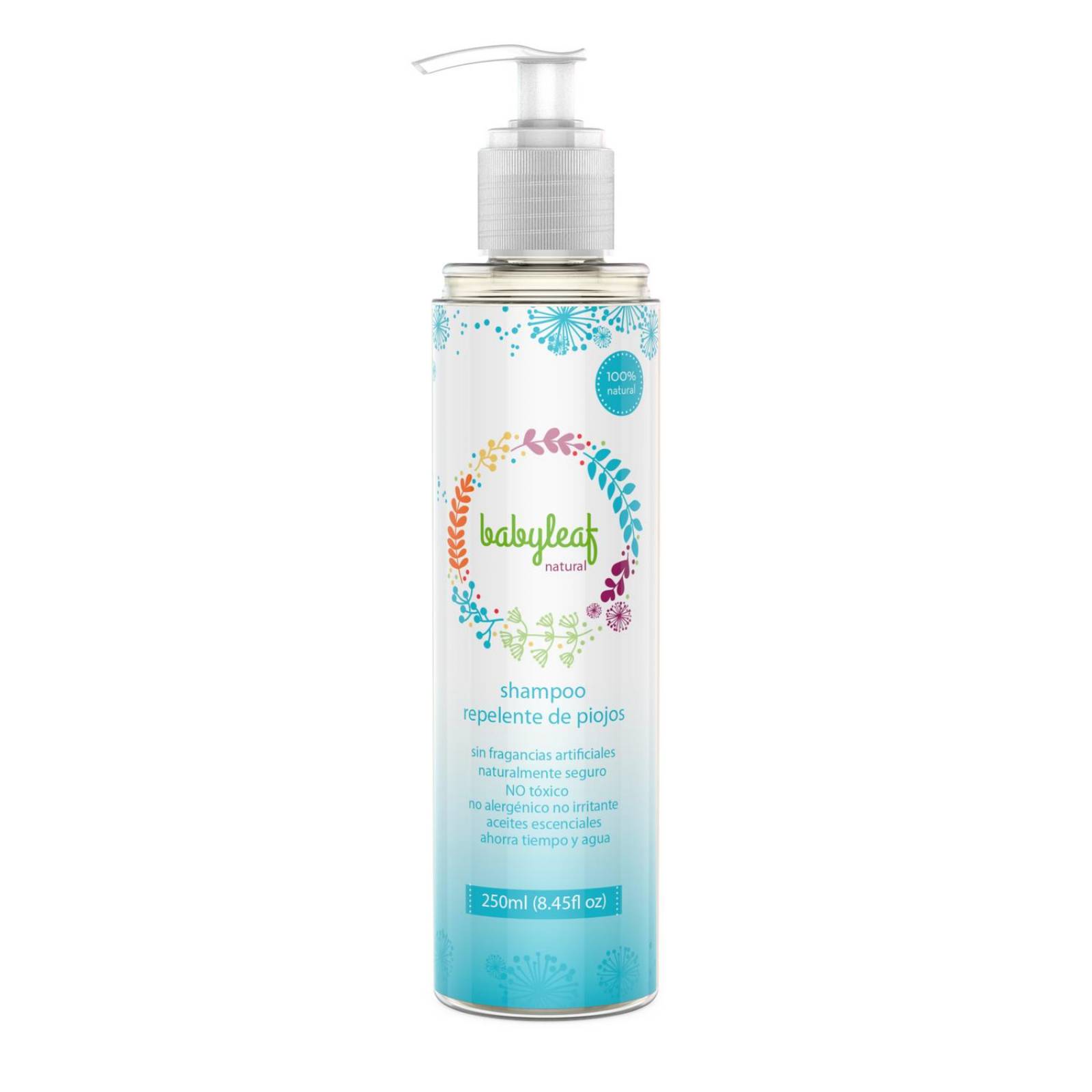 Shampoo Repelente de Piojos Babyleaf, No Tóxico, Seguro 