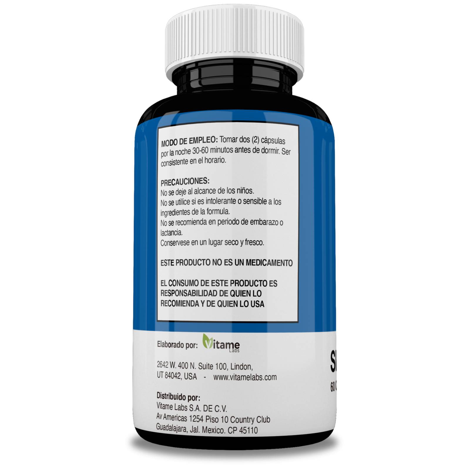 SLEEP Suplemento para Dormir 100% Natural, Vitame Labs 