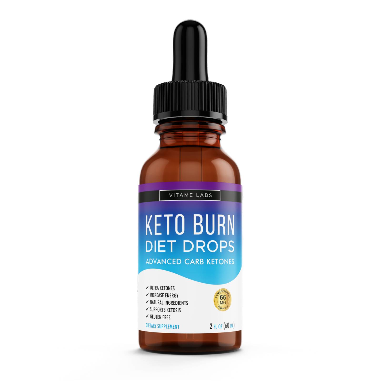 Keto Drops Burn Diet, Suplemento Cetosis Gotas, Vitame Labs 