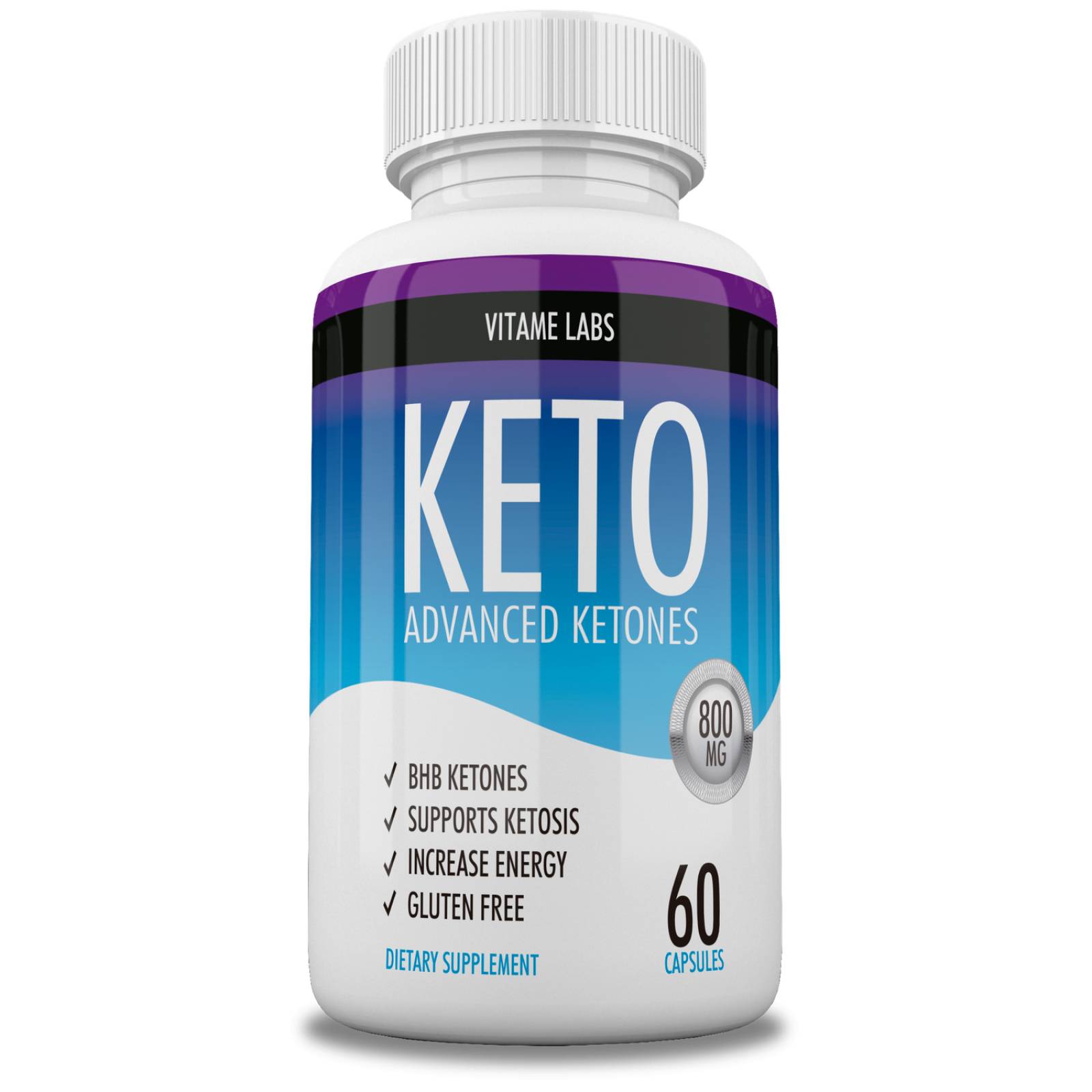 Keto Advanced Original Vitame Labs, Cetonas BHB, 60 Cáps.