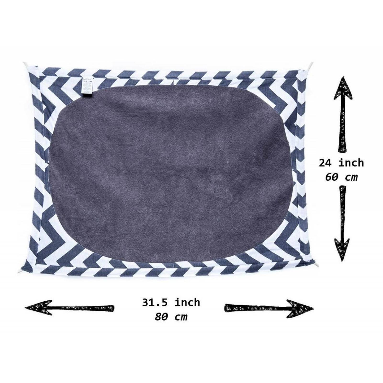 Hamaca de Bebé Masho, Manta Estampada, Regalo Baby Shower ZigZag Azul