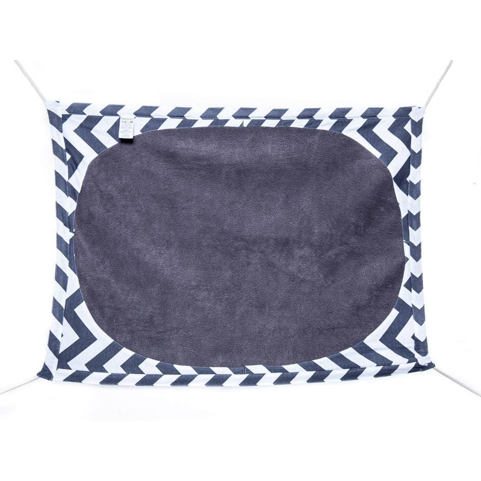 Hamaca de Bebé Masho, Manta Estampada, Regalo Baby Shower ZigZag Azul