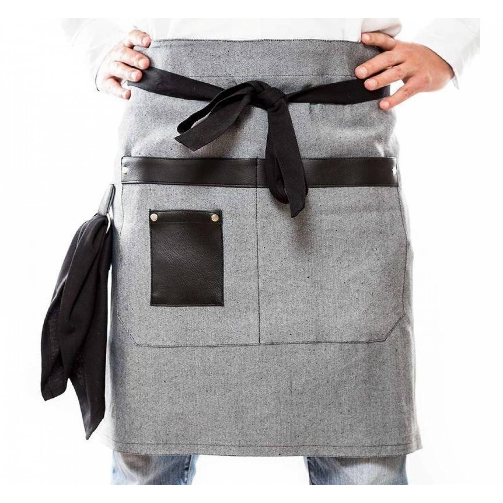 Medio Mandil Pesani Para Chef de Mezclilla Premium Unisex 