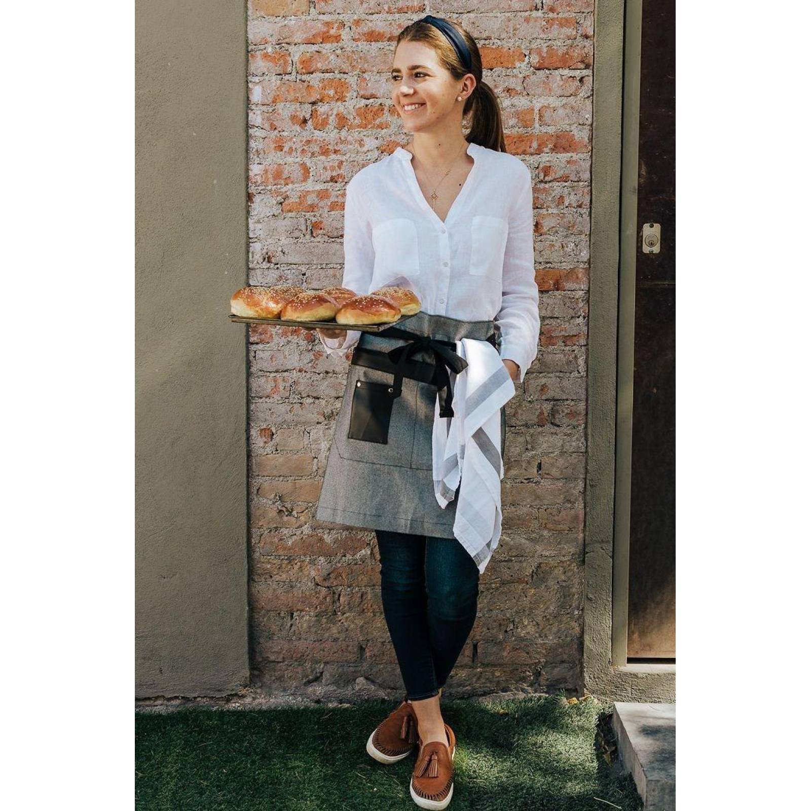 Medio Mandil Pesani Para Chef de Mezclilla Premium Unisex 