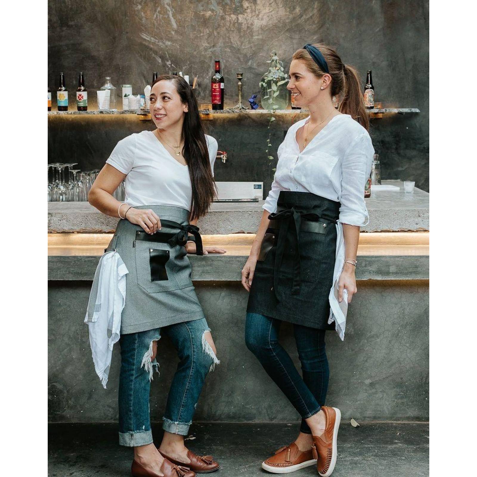 Medio Mandil Pesani Para Chef de Mezclilla Premium Unisex 