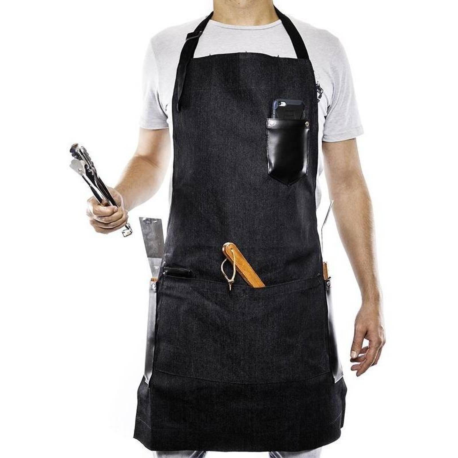 Mandil Delantal para Chef Premium Pesani Mezclilla 