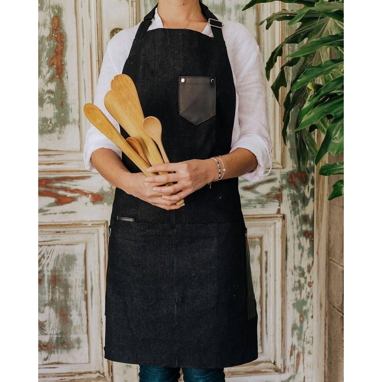 Mandil Delantal para Chef Premium Pesani Mezclilla 