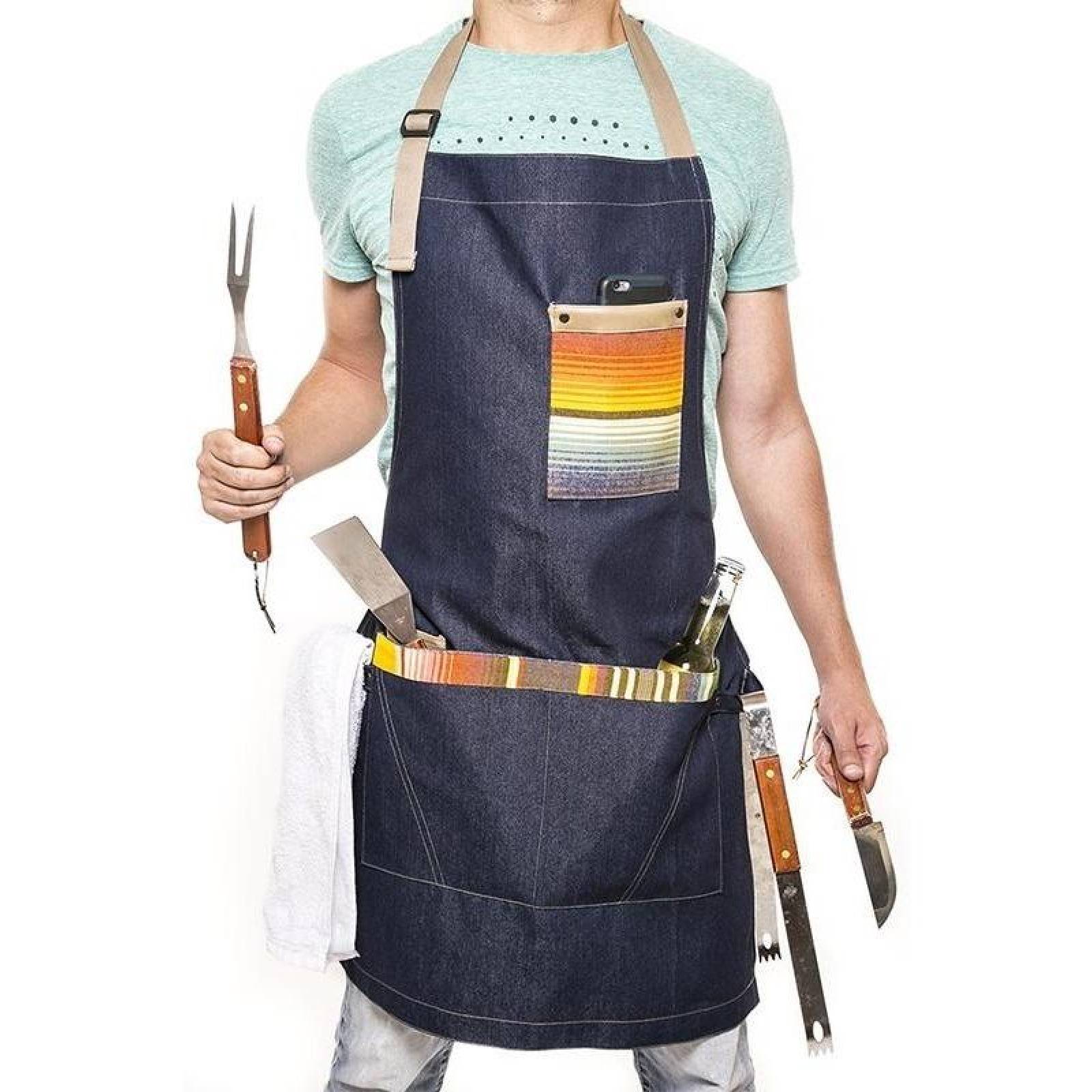 Mandil Delantal para Chef Premium Pesani Mezclilla 