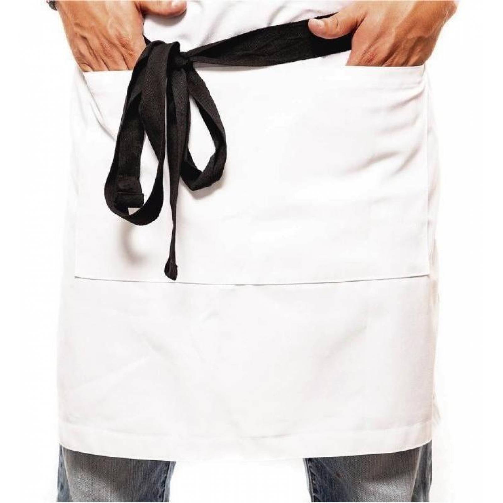 Mandil Delantal Pesani Básico Gabardina 100% Algodón Blanco