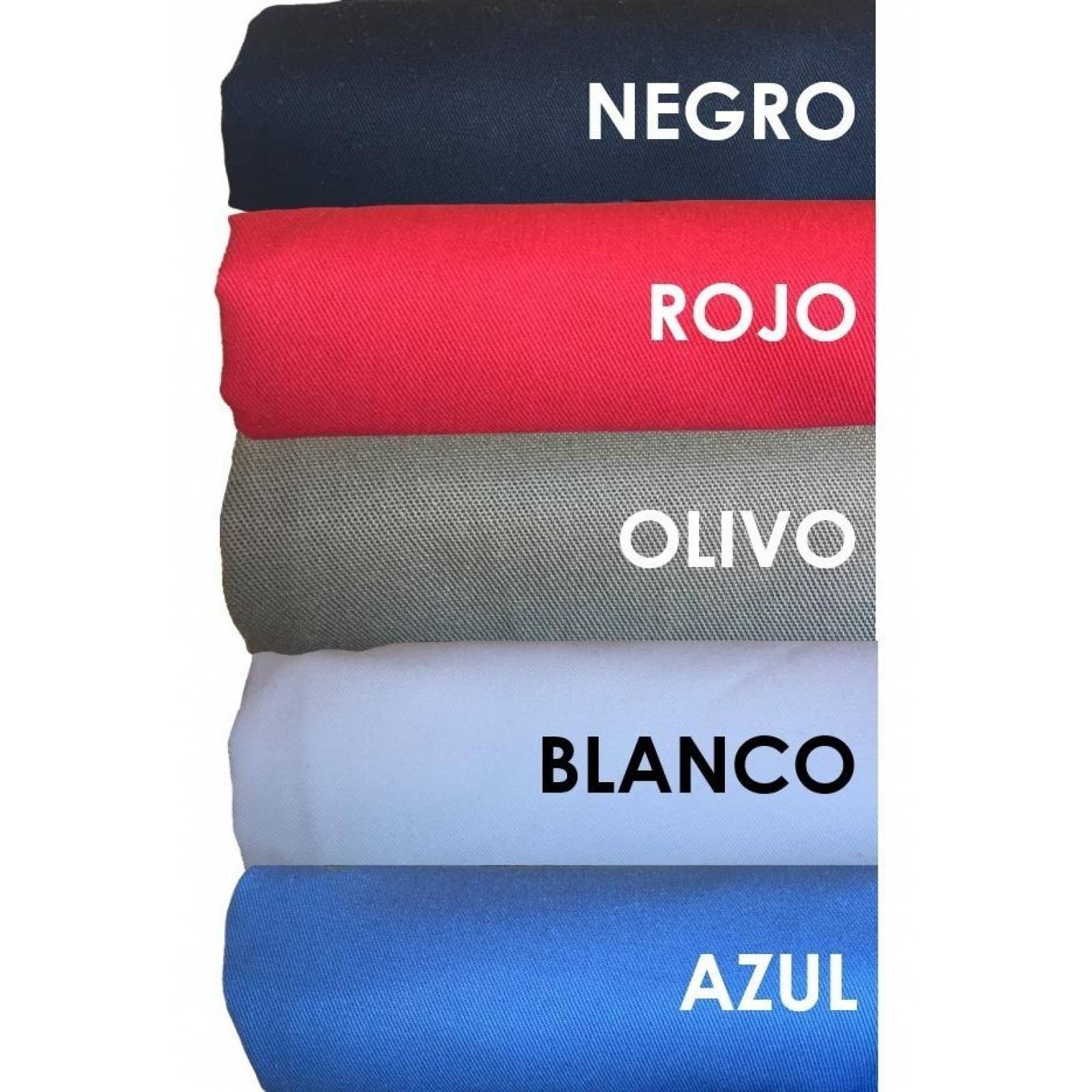 Mandil Delantal Pesani Básico Gabardina 100% Algodón Blanco