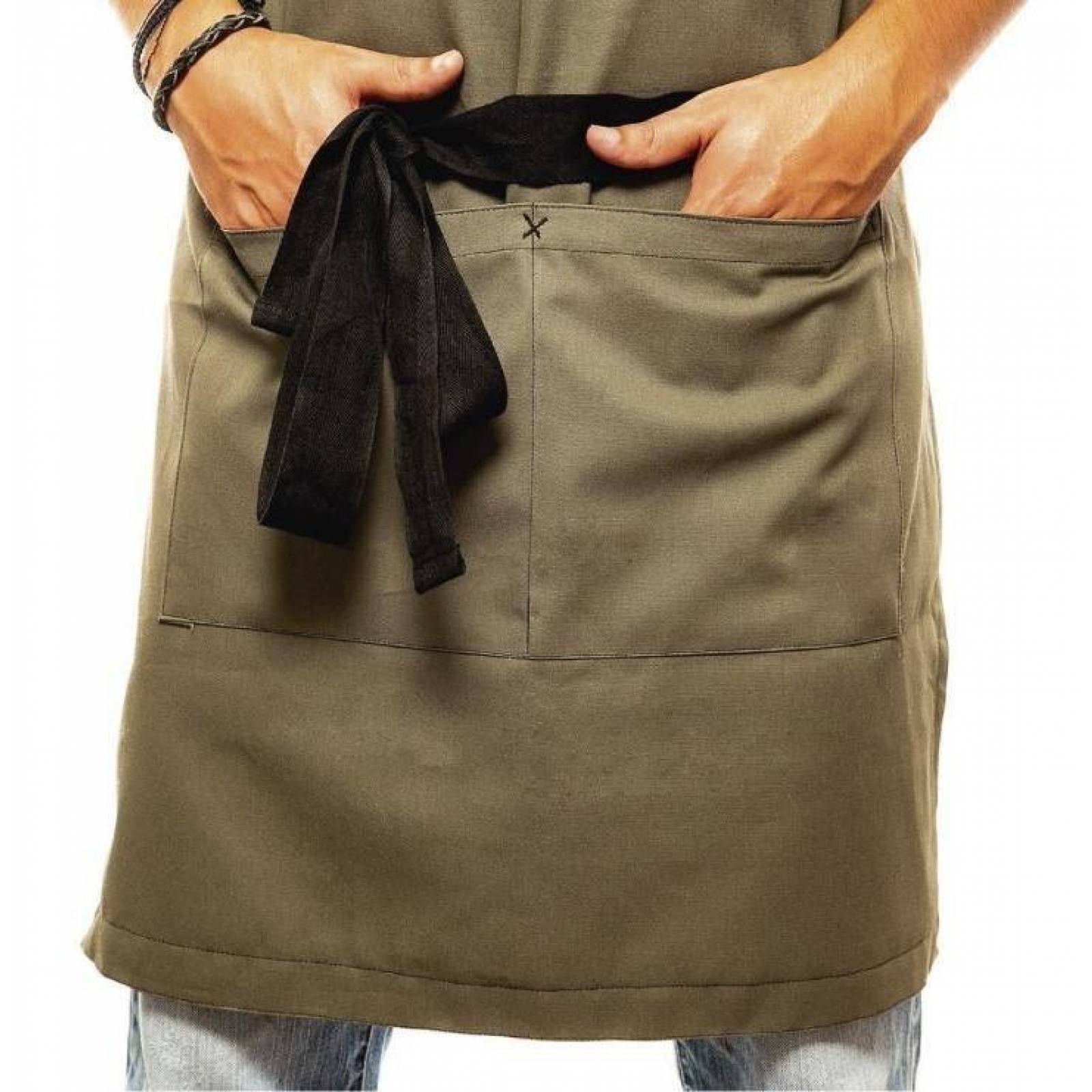Mandil Delantal Pesani Básico Gabardina 100% Algodón Esmeralda