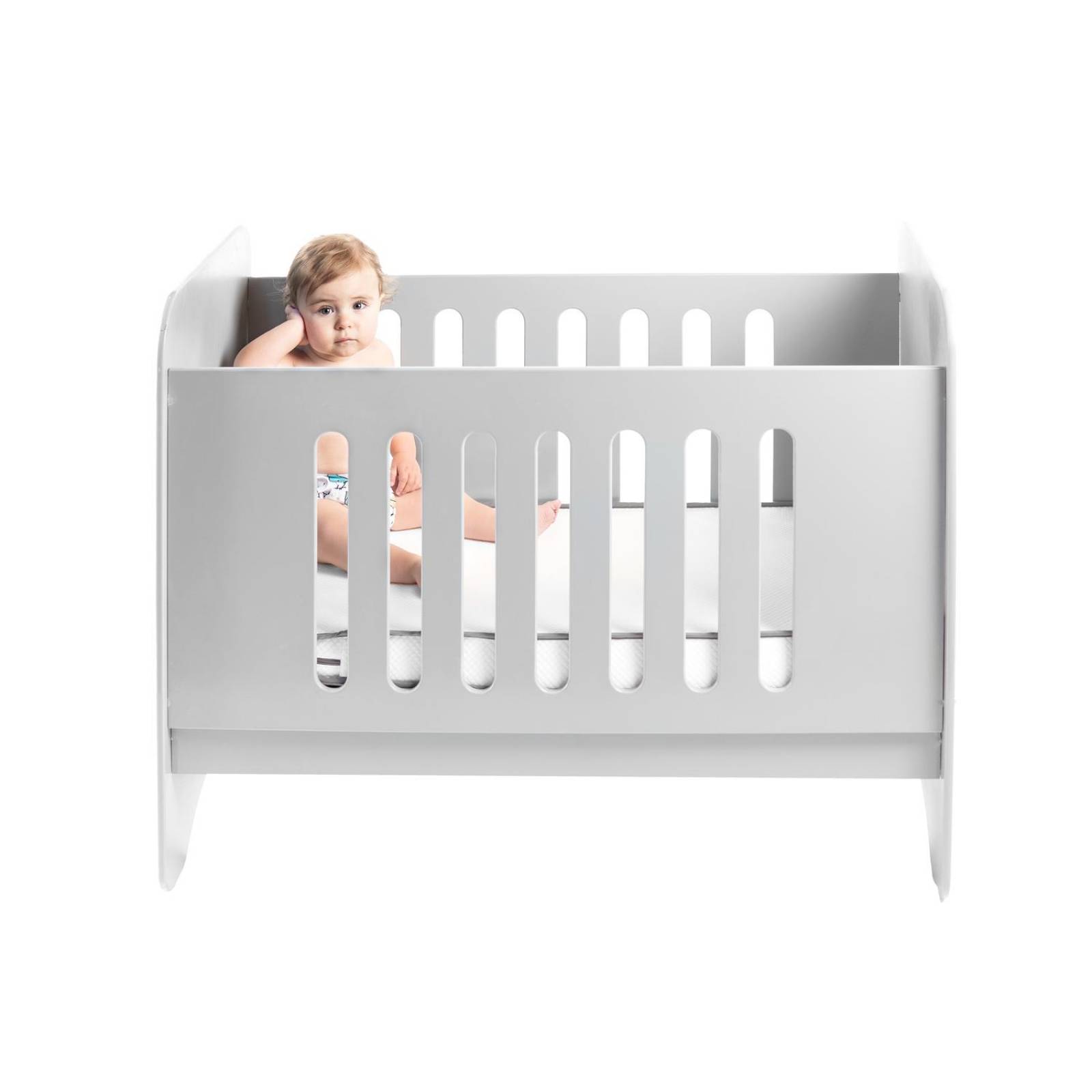 Cuna Armable 4 en 1 con Colchón Matilda & Co Cuna Colecho Unitalla Gris