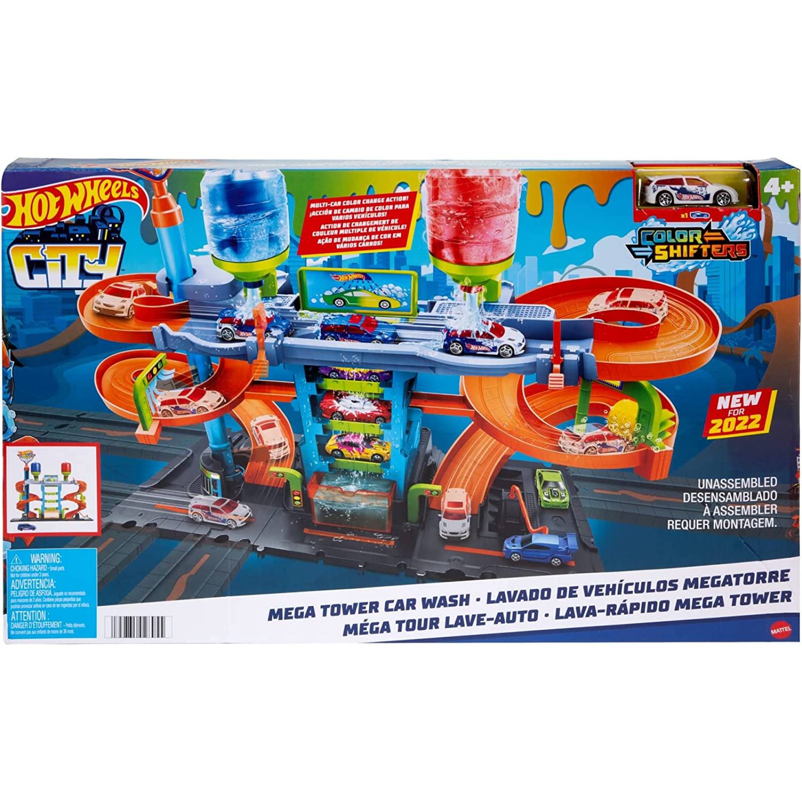 Hot Wheels City Autolavado Mega Torre Set de Juego