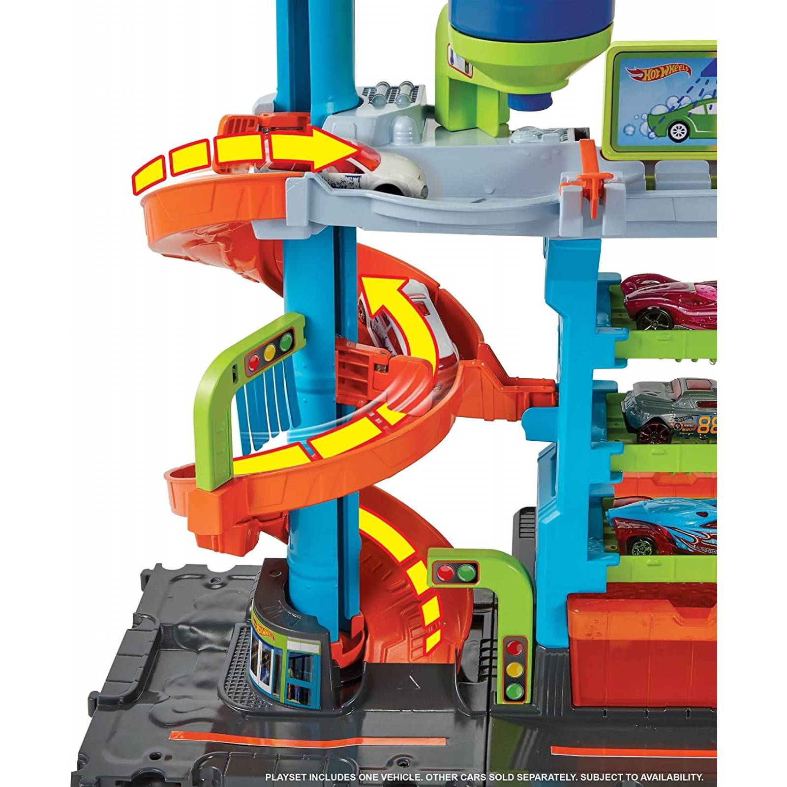 Hot Wheels City Autolavado Mega Torre Set de Juego